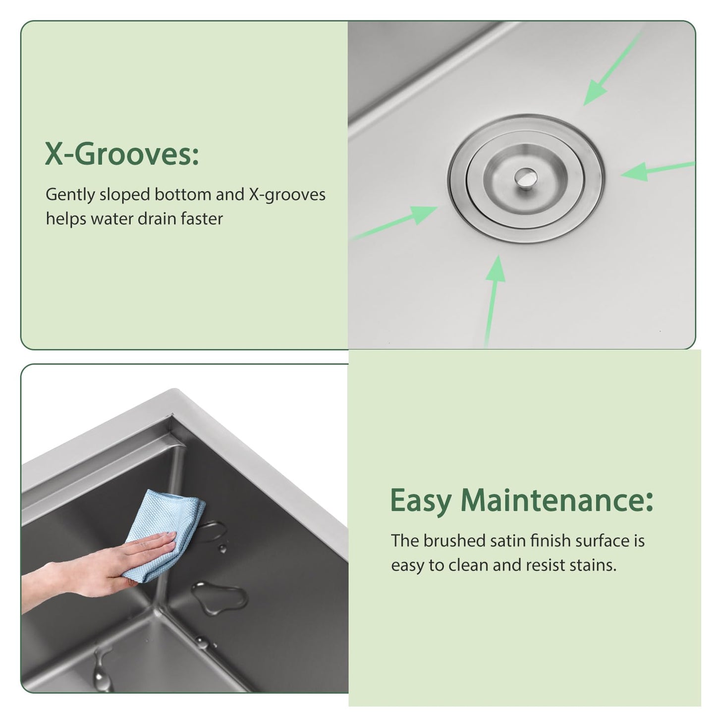 33x22 Drop In Kitchen Sink Workstation - Couoko 33 Inch 16 Gauge T304 Stainless Steel Drop In Sink Large Deep Handmade Single Bowl Kitchen Sinks with Accessories, 33"x22"x9"