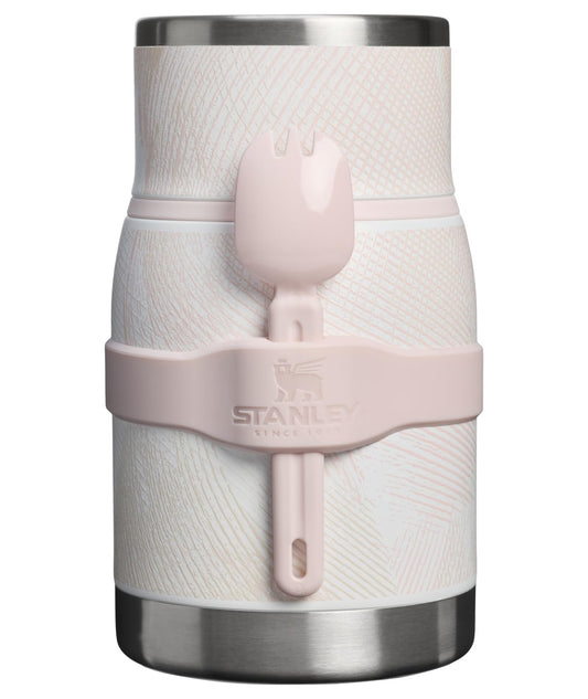 STANLEY Adventure To-Go Food Jar and Spork 24 oz | Vacuum Insulated Food Container | Wide Mouth Screw On Lid | Packable for Travel | Stainless Steel with Leakproof Lid | BPA-Free | Sahara Plume