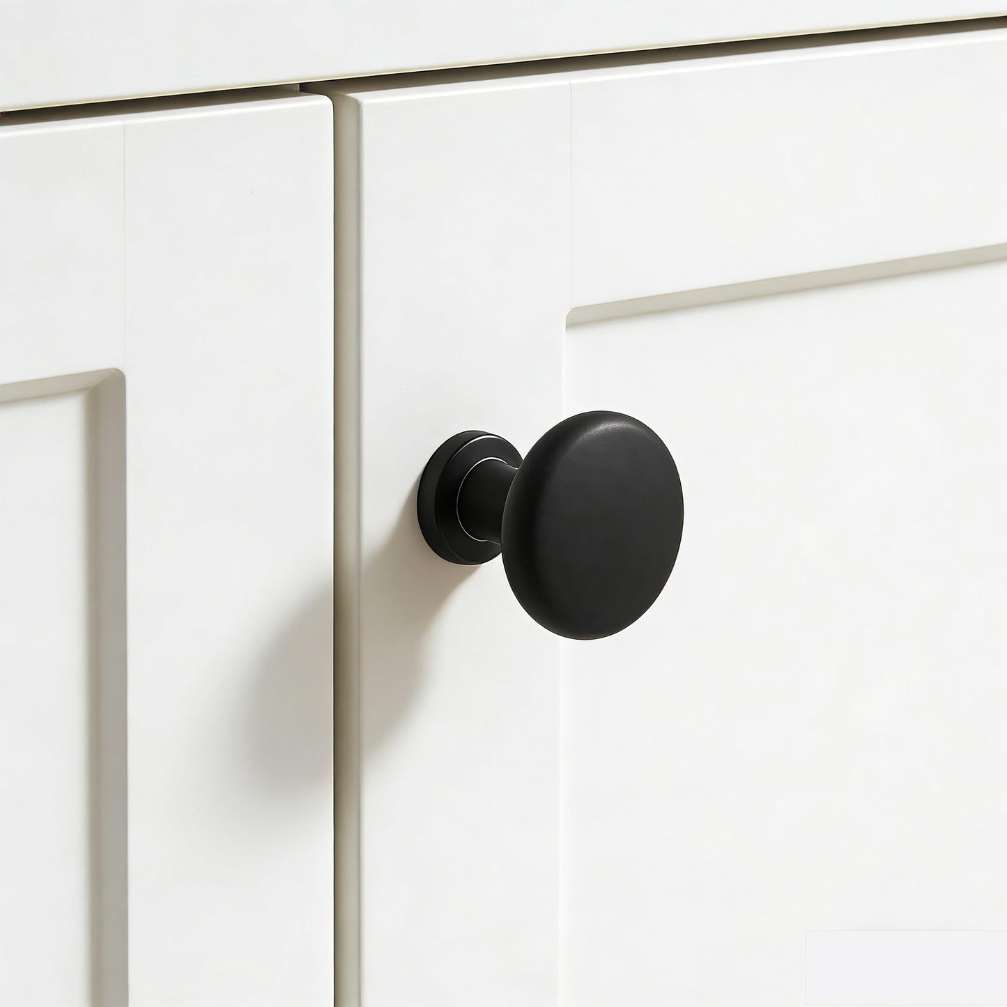 XZCJG 6 Pack 1-1/4 inch Kitchen Cabinet Knobs Black Dresser Zinc Pulls Door Drawer Handles for Dresser Drawers