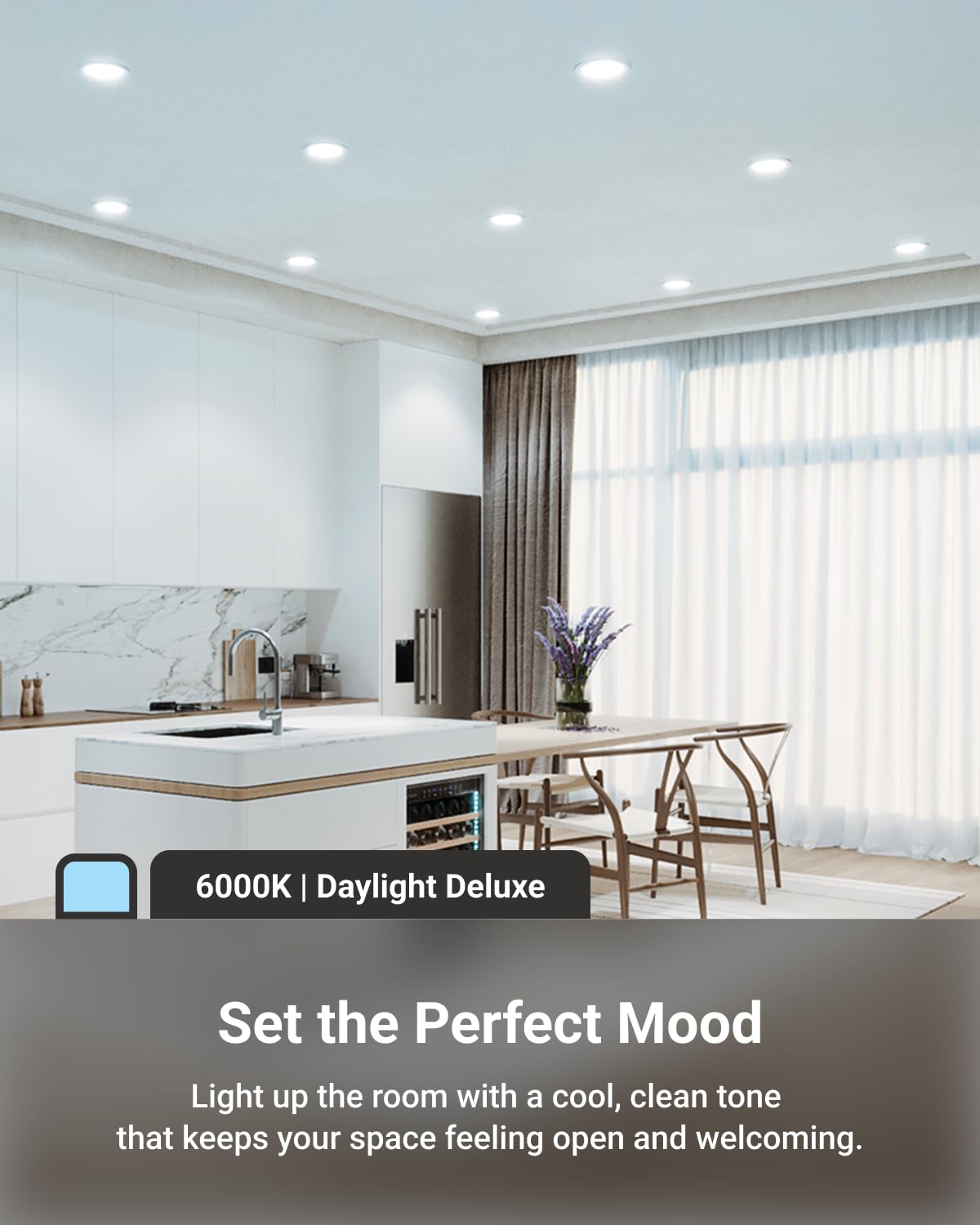 Sunco 24 Pack 4 Inch Ultra Thin LED Recessed Ceiling Lights Slim, 6000K Daylight Deluxe, Dimmable 10W, Canless Wafer Thin with Junction Box.