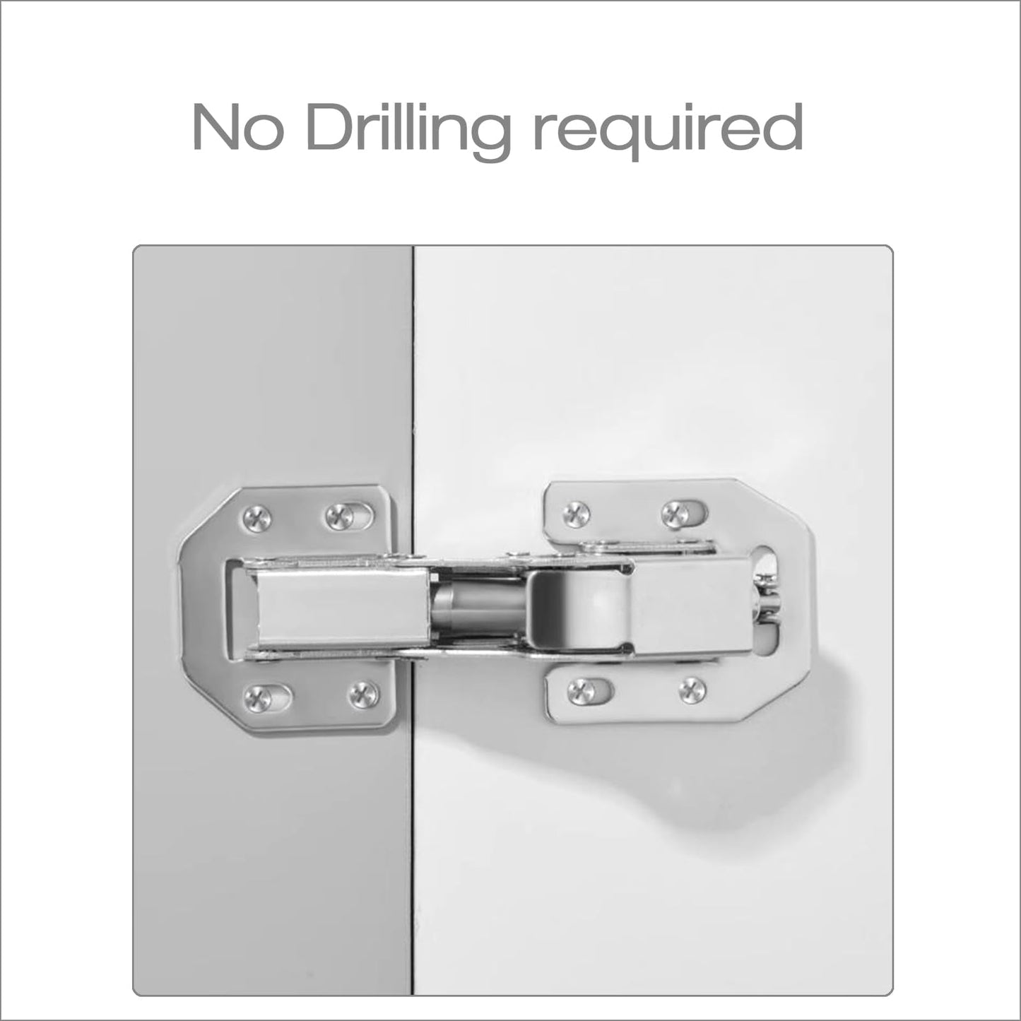 Lancher 4-Pack Hinge Easy Installation Hinges Full Overlay and Insert Hinge for Drawer Window Cupboard Soft Close Cabinet Door Hinges