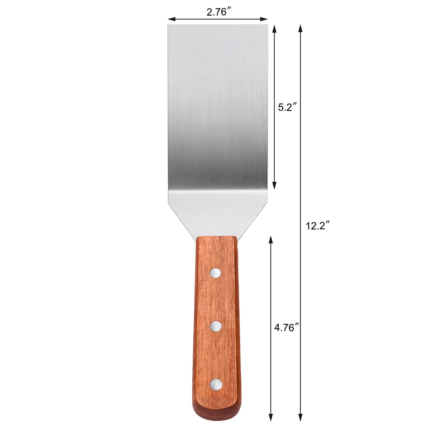 New Star Foodservice 36275 Wood Handle Grill Turner/Spatula, 12.5-Inch