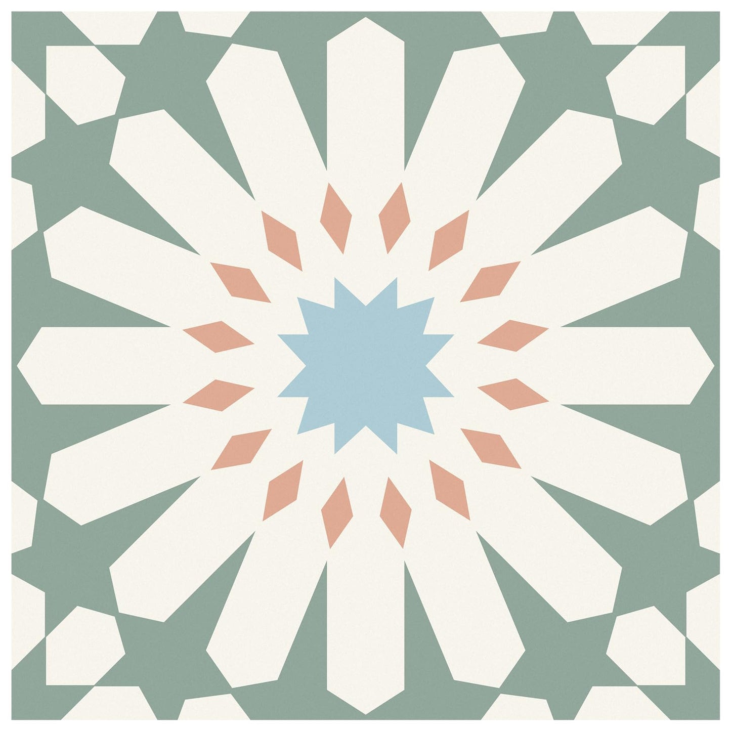 MORCART Peel and Stick Floor Tile - 20 PCS, 7.87" x 7.87" Vinyl Flooring - Waterproof Self-Adhesive Tile Sticker for Wall Backsplashes, Bathroom, Kitchen - Green and White Floral Look