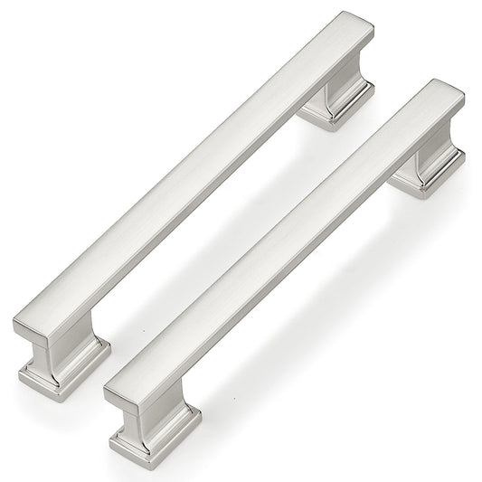 Probrico 10 Pack Brushed Nickel Cabinet Pulls, 5 Inch Hole Center Cabinet Handles, Heavy-Duty Drawer Pull for Dresser Hardware, Corrosion-Resistant Handles for Kitchen & Bathroom Renovation