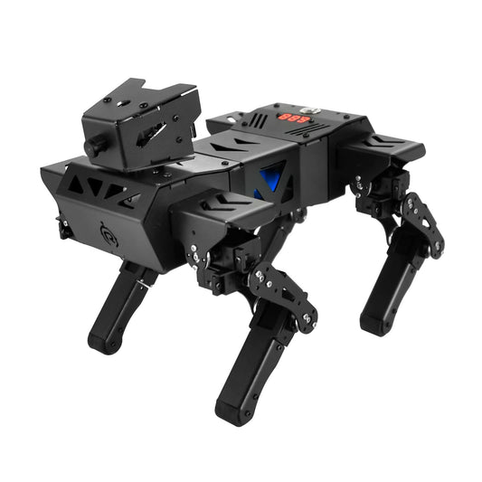XiaoR Geek Smart Robot Dog Kit, 12 DOF Programmable Bionic Metal Learning Kit, Open Source ESP32 Educational Project for Adults, Wireless App Control(Basic Kit)