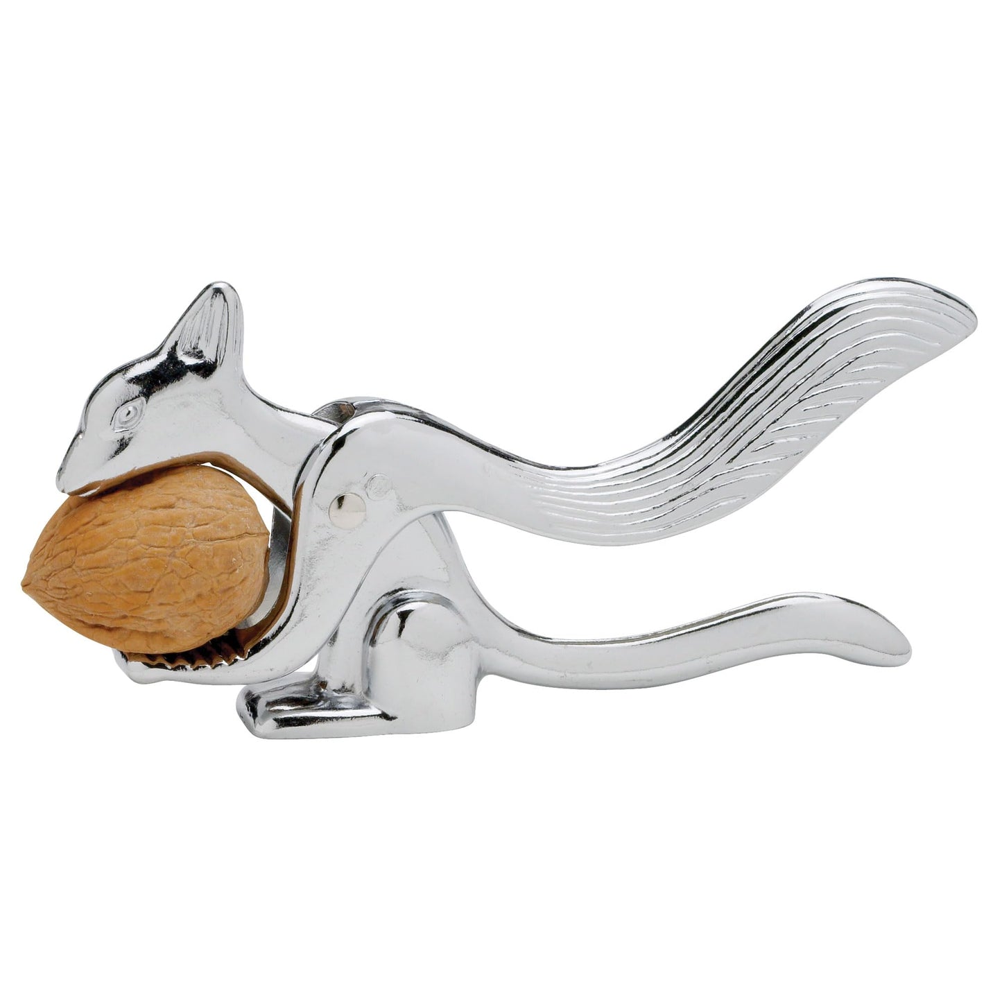 HIC Kitchen The Squirrel Nutcracker, Heavyweight Aluminum, Easy Nut Cracking Lever Tool For Almonds Walnuts Pecans And More