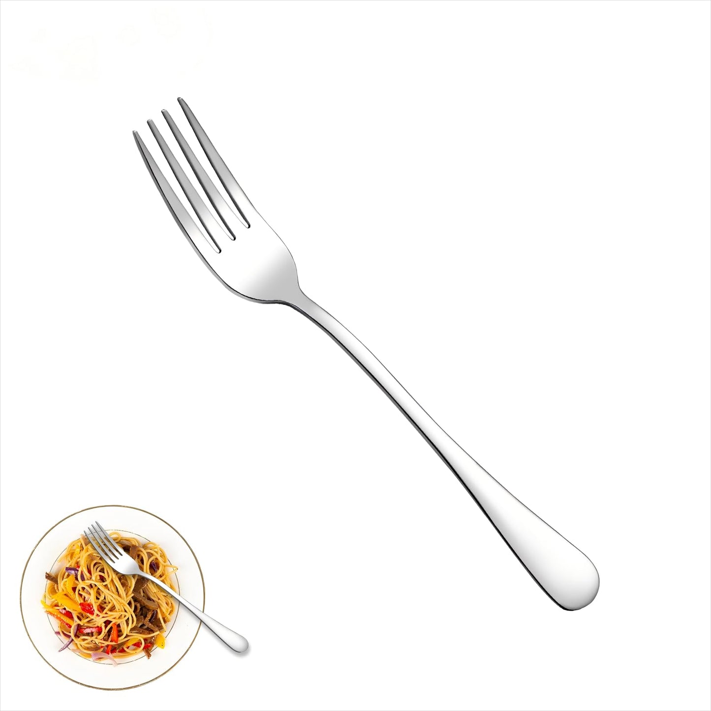 Dinner Forks Set 36 Pcs Top Food Grade Stainless Steel Silverware Table Forks Flatware Forks, 8 Inches,Mirror Finish & Dishwasher Safe,Use for Home,Kitchen or Restaurant