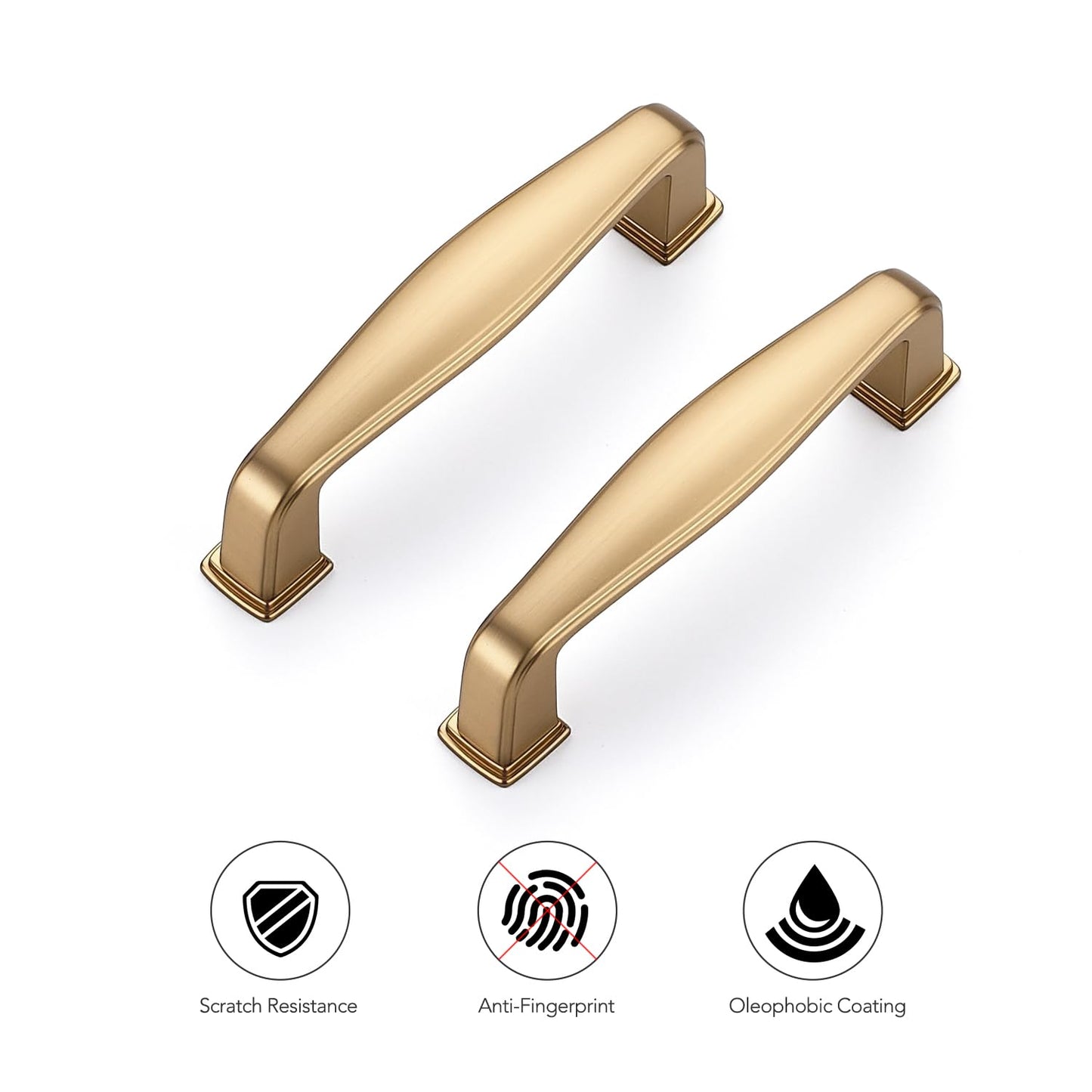 Ravinte 10 Pack Solid 3 Inch Kitchen Cabinet Handles Champagne Bronze Cabinet Pulls Black Drawer Pulls Kitchen Hardware Handles for Cupboard Drawer