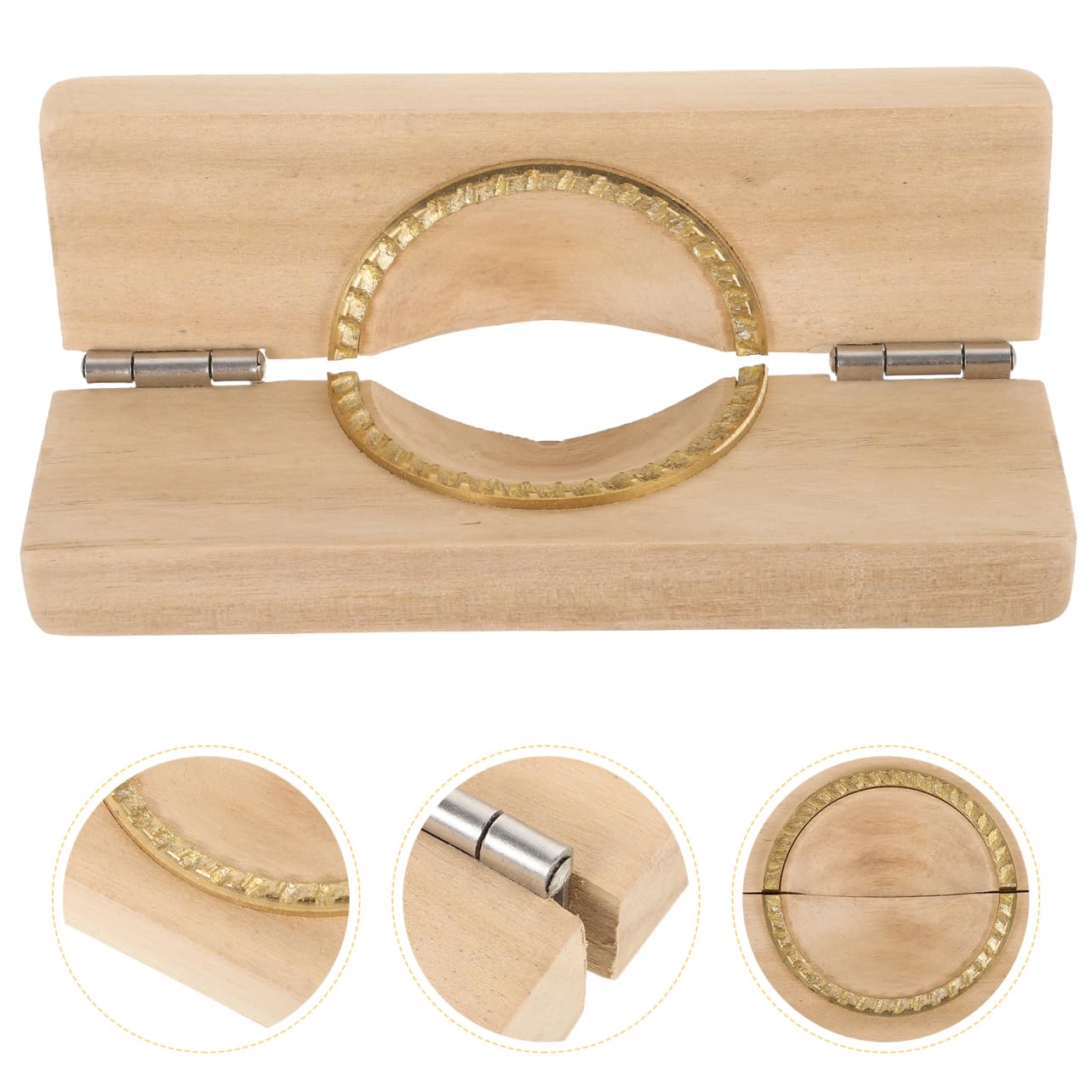 PRETYZOOM Dumpling Artifact Wooden Dumpling Press Mold 5.7In Dough Presser for Homemade Making Kitchen Tool
