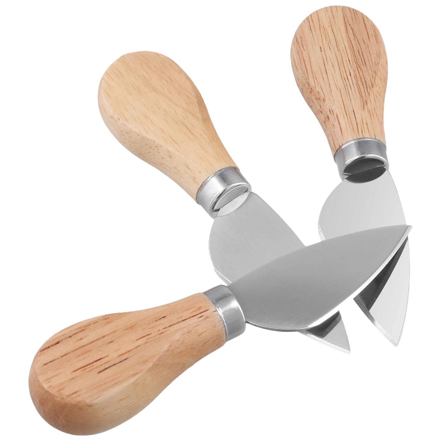 JEUIHAU 24 PCS Butter Knife Spreader with Wooden Handle, Stainless Steel Cocktail Knives Spreaders Wooden Handle Cheese Knives for Butter, Jam, Cheese