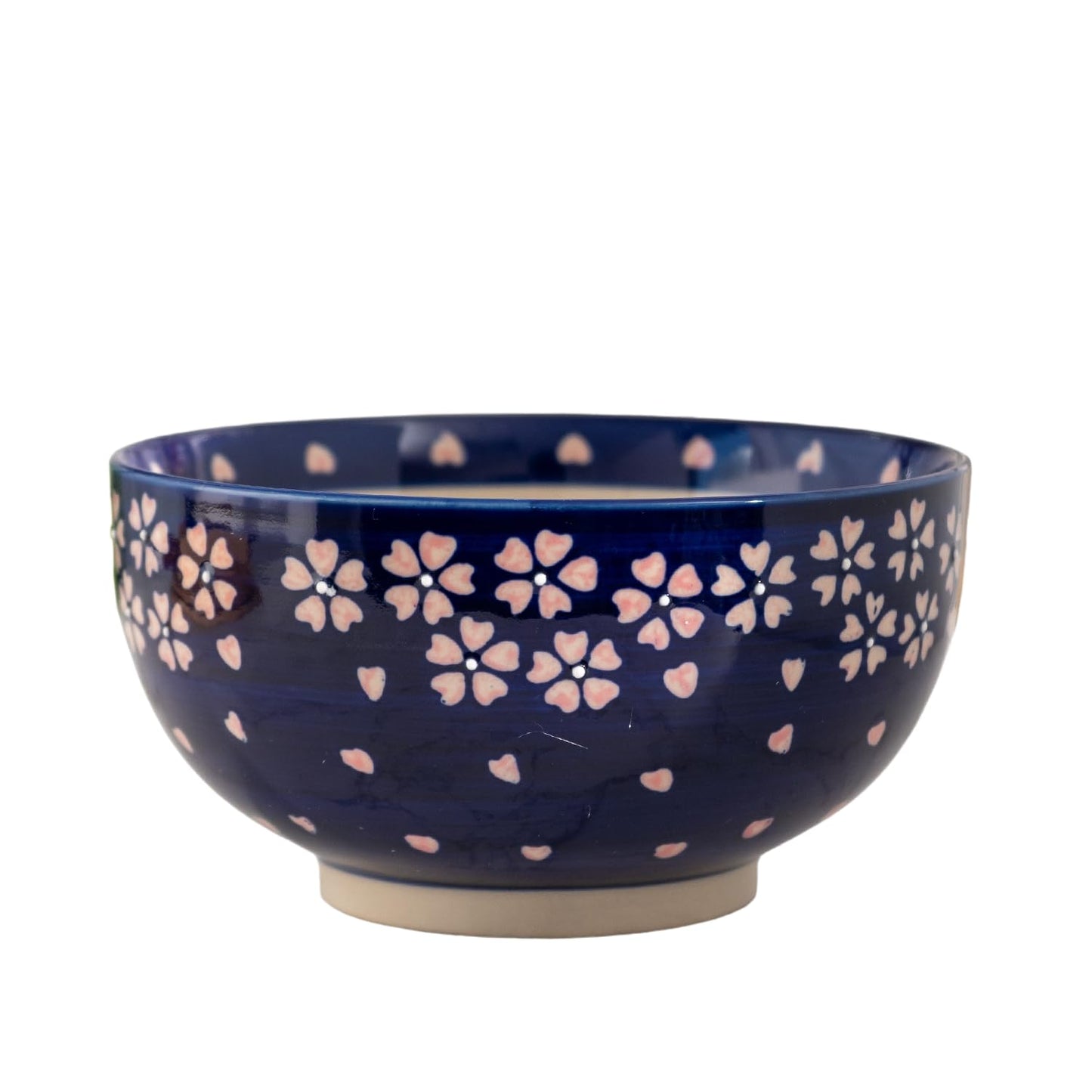 Urban Tokyo Japanese Kamameshi Style Ceramic Glazed Japanese Ramen Udon Pho Noodle Bowl With Spoon, Bamboo Lid, Chopsticks and Trivet 5 Piece Set (Sakura Cherry Blossoms)