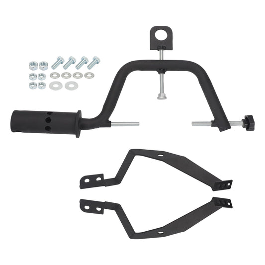motoparty Universal Transmission Holding Fixture for Dodge Chrysler GM Ford, Heavy Duty with Hoist Hook, Fits 2-3/8" Post Engine Stands