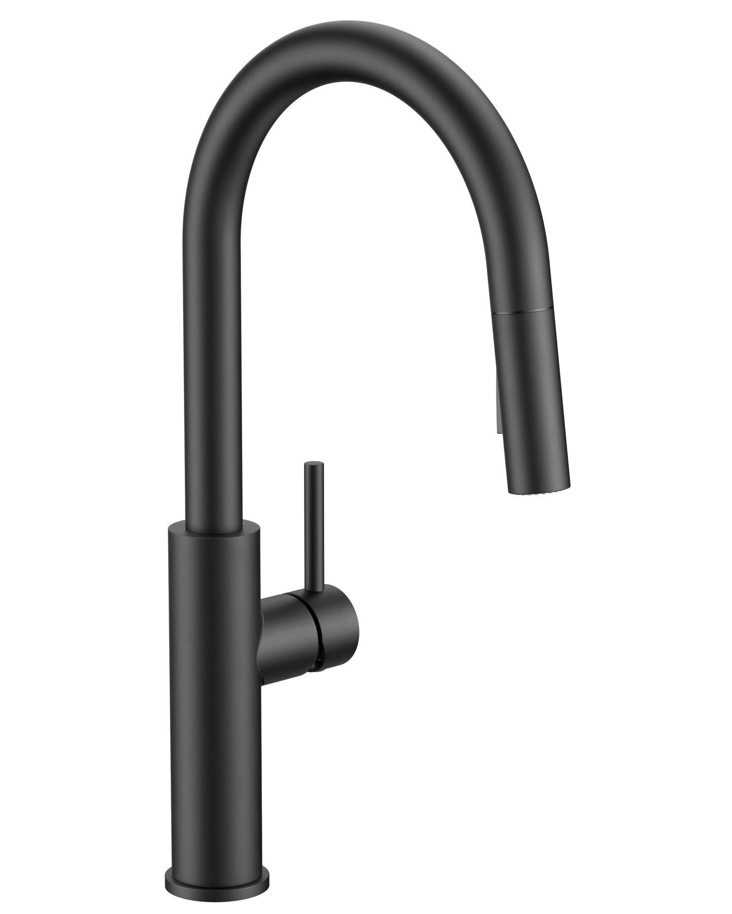 FORIOUS Kitchen Faucet with Pull Down Sprayer, Classic Matte Black, Single Handle High Arc Stainless Steel Kitchen Sink Faucet, 1 or 3 Hole Deck Mount for RV, Bar, Farmhouse, Laundry, Outdoor