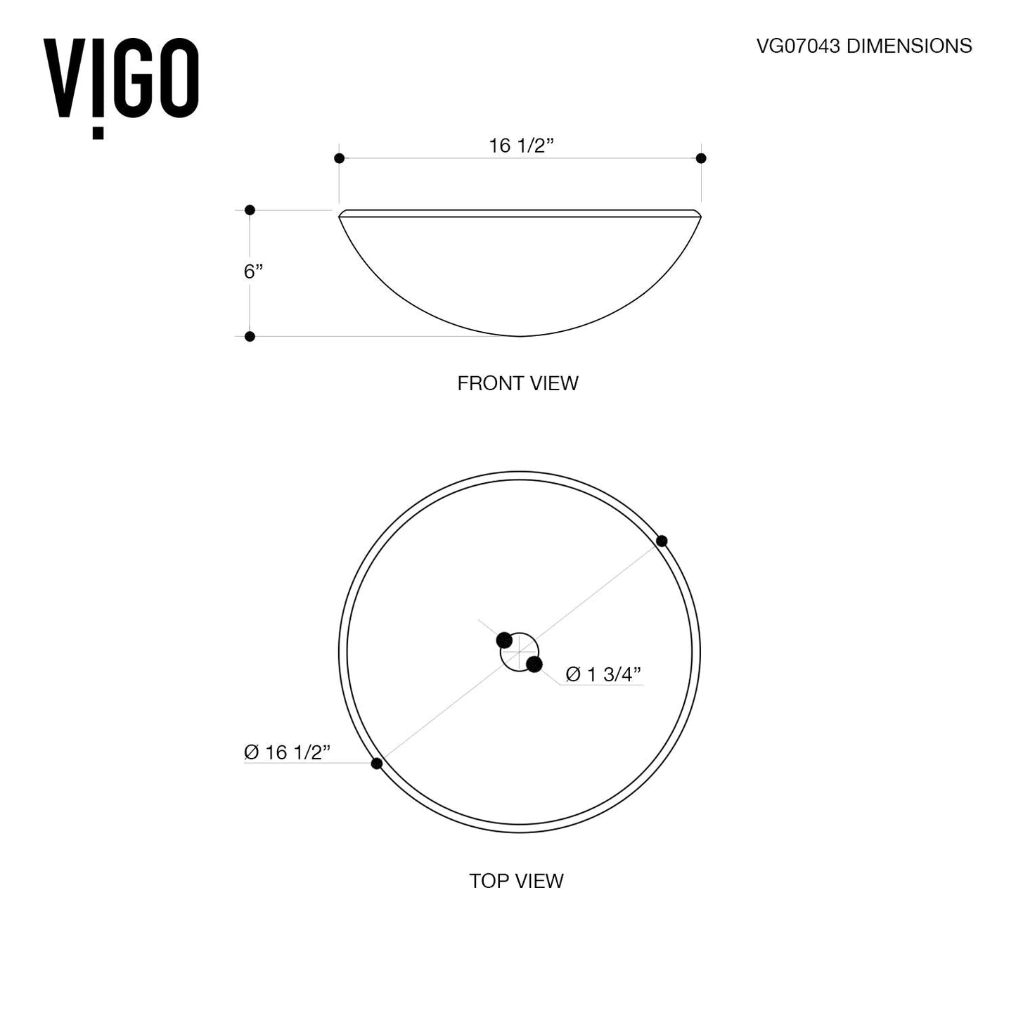 VIGO 17" L -17" W -12" H White Frost Glass Round Vessel Sink Set with Faucet and Drain -VGT1091
