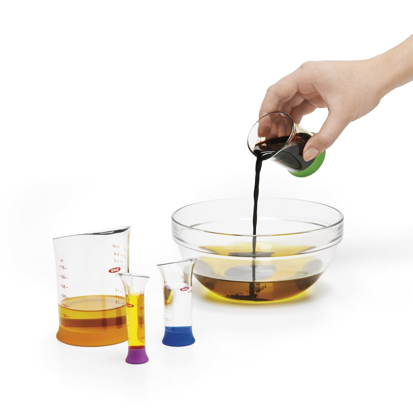 OXO Good Grips 7-Piece Nesting Measuring Beaker Set, Multicolored