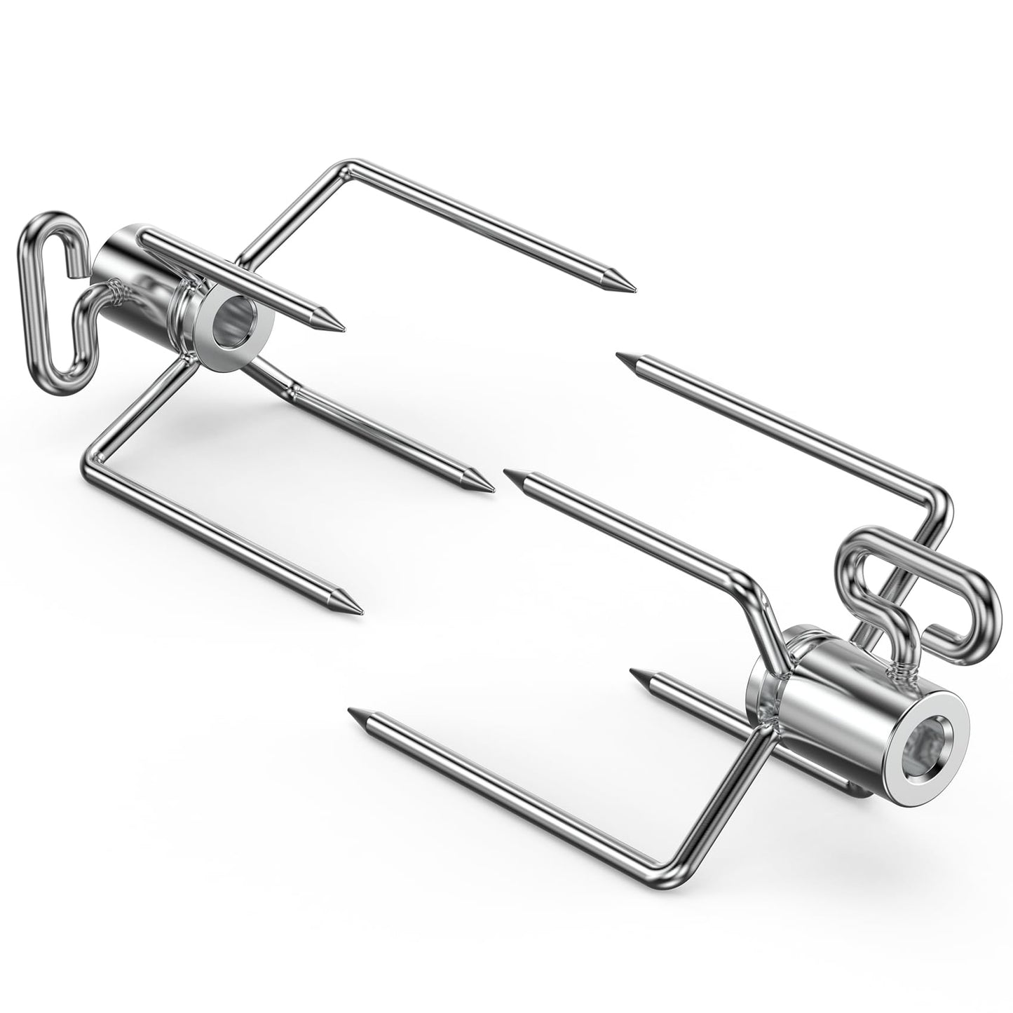 onlyfire 6008 Rotisserie Meat Forks(1-Pair) for Weber and Other Model Grills - Only Fits 5/16" Square Spit Rods