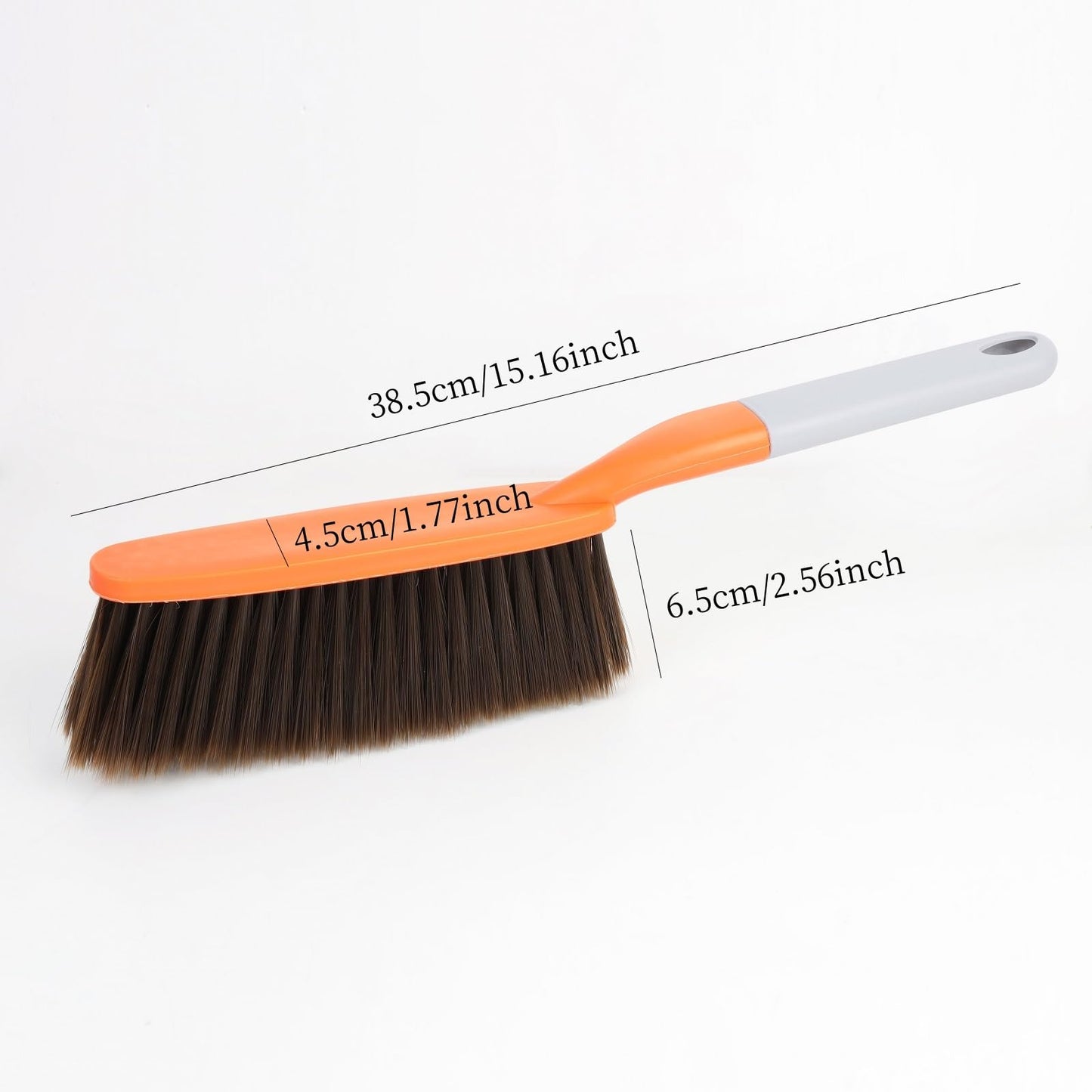 Kagyuan 3 Pack 15" Hand Broom Brush,Soft Bristle Cleaning Brush,Crumb Debris Sweeping Brush,Dusting Brush,Comfort for Bed Car Couch Desk Sofa Furniture Clothes,Small Particles Hair Remover(3color)