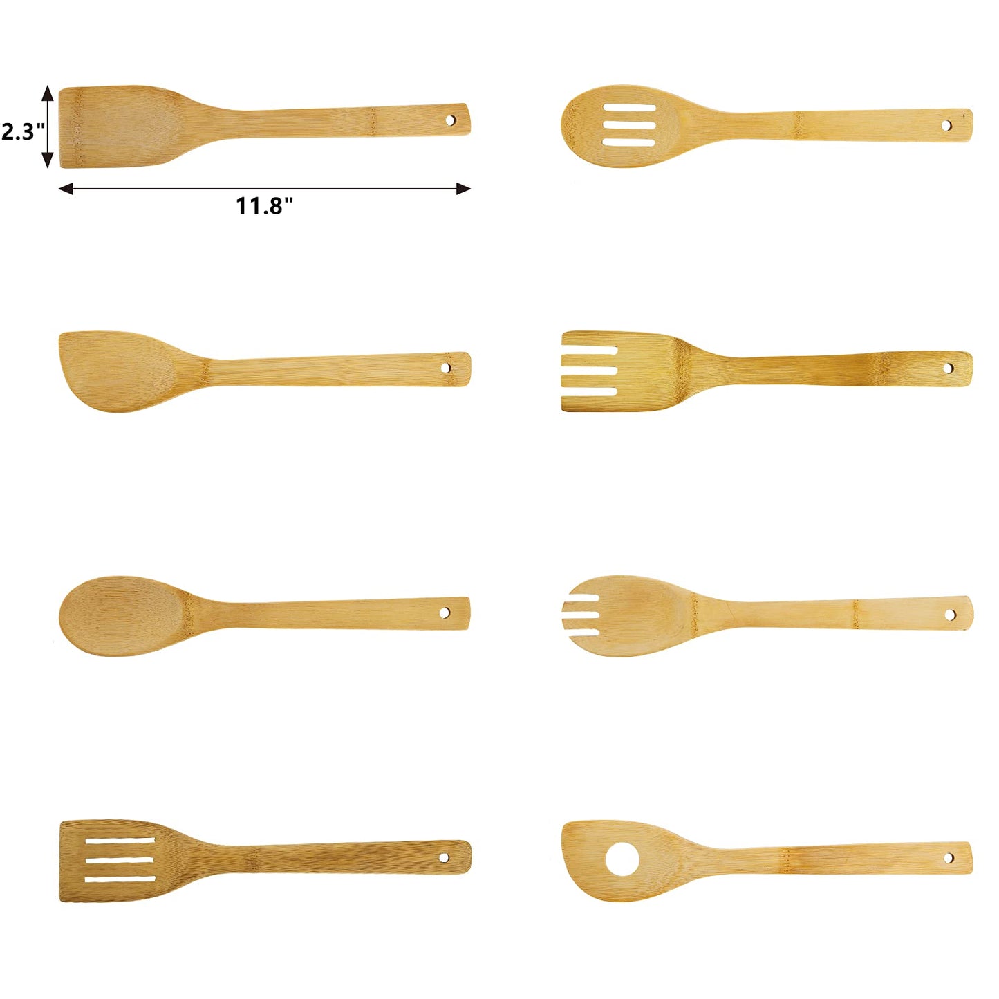 DEAYOU 16 PCS Bamboo Kitchen Utensils, Wood Spoons Spatula Set for Cooking, Nonstick Natural Cooking Utensils for Cookware, Wok, Everyday Use, Mothers Day Gifts, Housewarming Gifts
