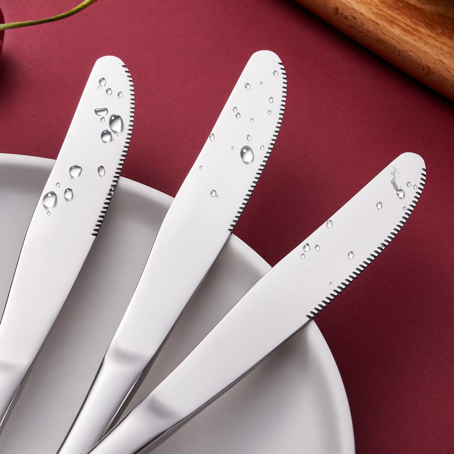 Aebeky 16-Piece Stainless Steel Table Knives,Dinner Knives Set,9.1-Inch (16-Piece)