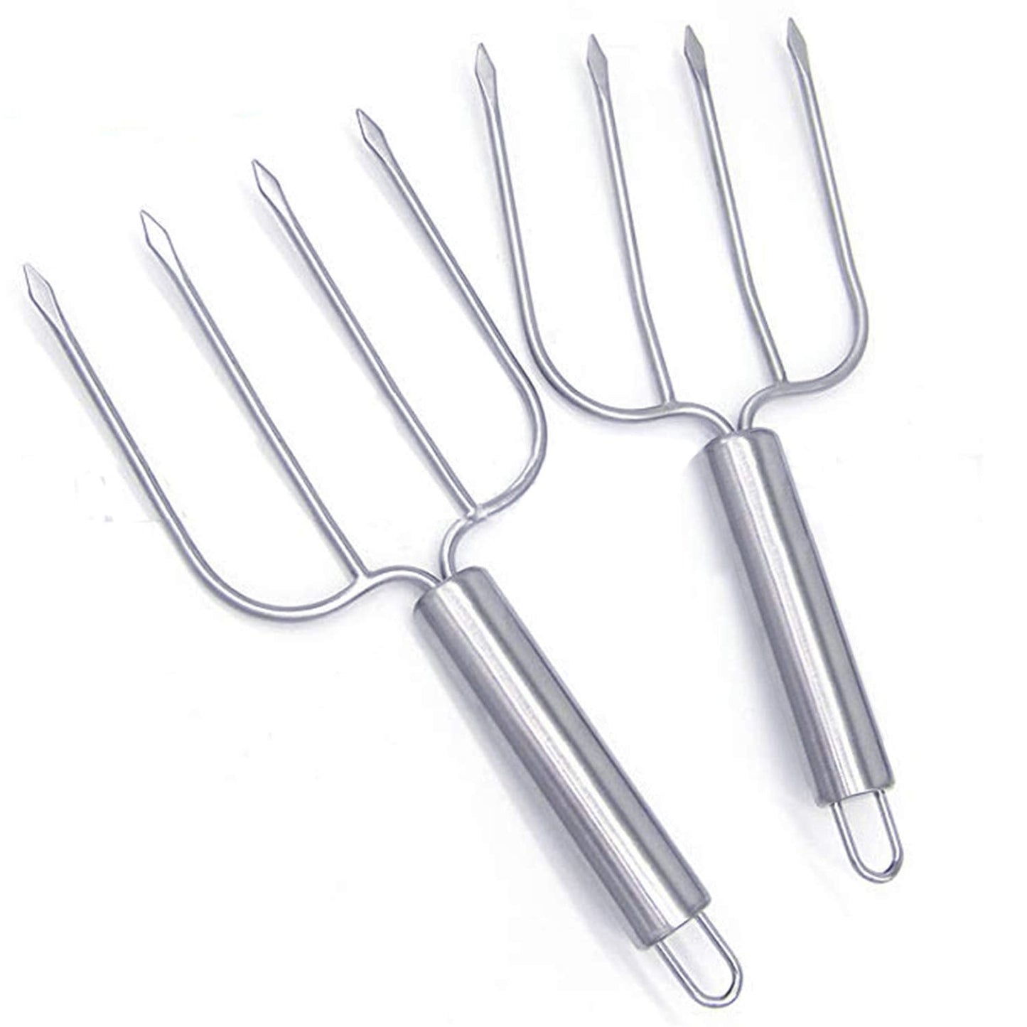 Stainless Steel Poultry Lifters Set of 2.Meat Fork, Roaster Poultry Fork, Carving Forks, Transfer Chicken or Ham Easily