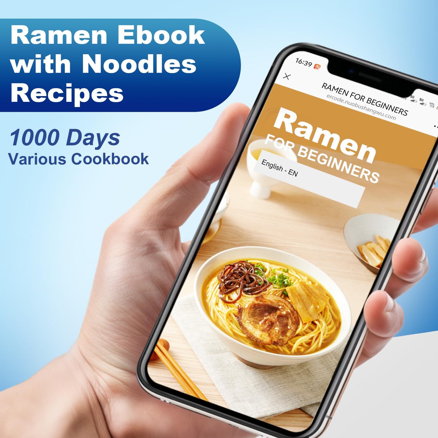 8-Inch Large Ceramic Ramen Bowl Set of 2 (9 Piece) - Microwave & Dishwasher Safe Porcelain Japanese Salad Noodles Cereal Fruit Pasta Soup Bowls with Recipes Chopsticks Forks Spoons for Men Women Gift