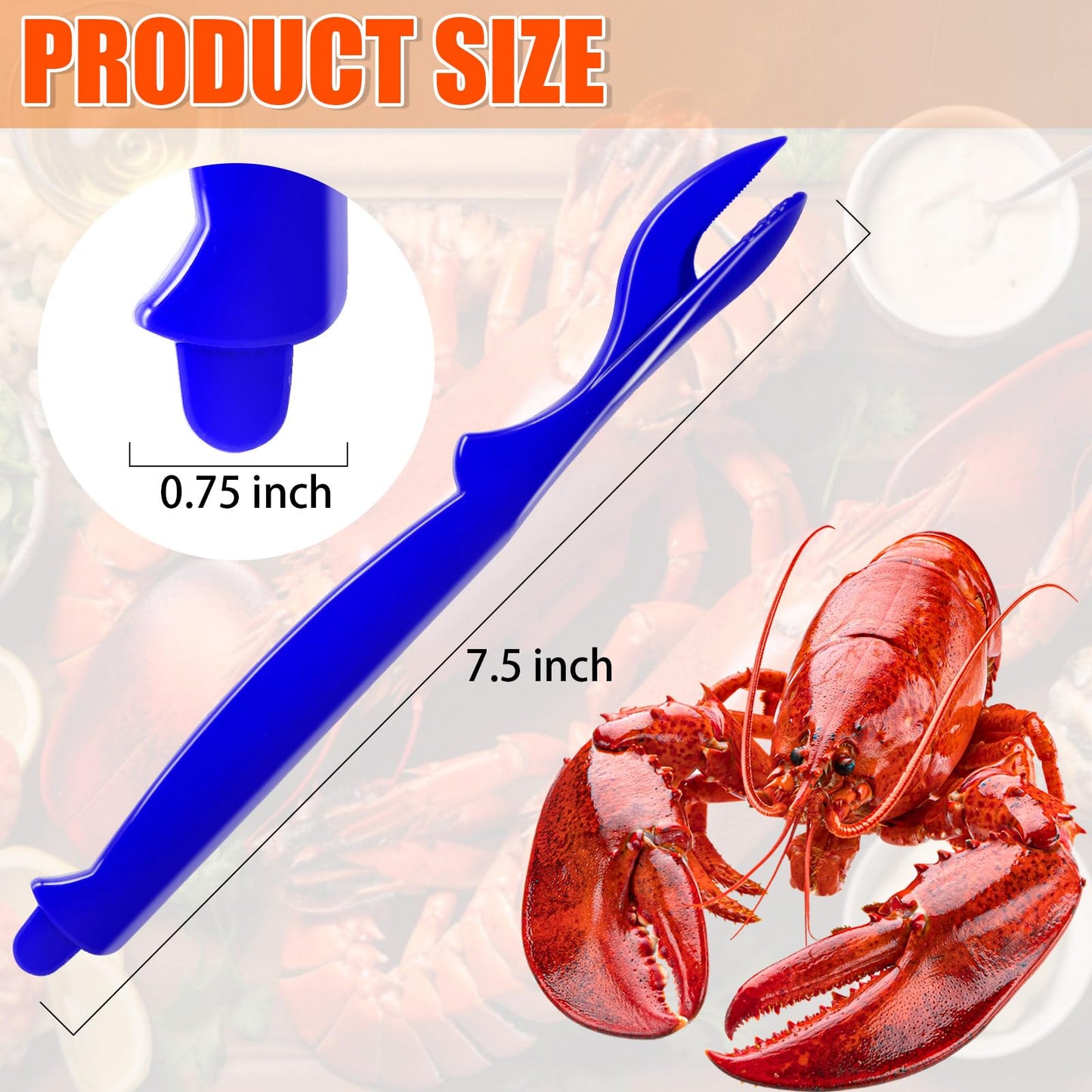 48Pcs Crab Legs Crackers, Crackers and Tools Cracker Picks Tools Crabfor Lobster Crab Crayfish, Easy Opener Shellfish Picks Knife, Seafood Tool