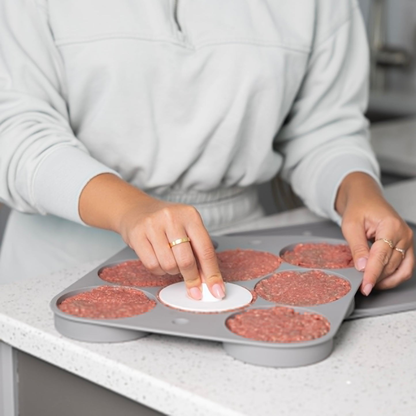 Outset Burger Patty Maker and Storage Tray, 8 Patty Capacity