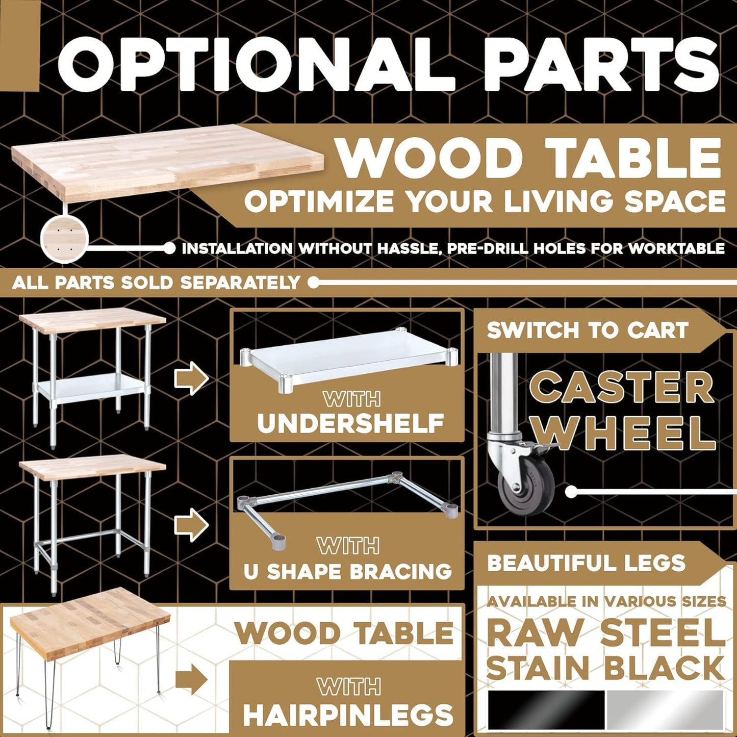 DuraSteel 24x30 Butcher Block Countertop - Maple Solid Wood Workbench for Kitchen, Restaurant, Cabinet, Desk Top, Wood Board, Large Counter Cutting Island Long, Bakery Worktable Dough - Table Top Only
