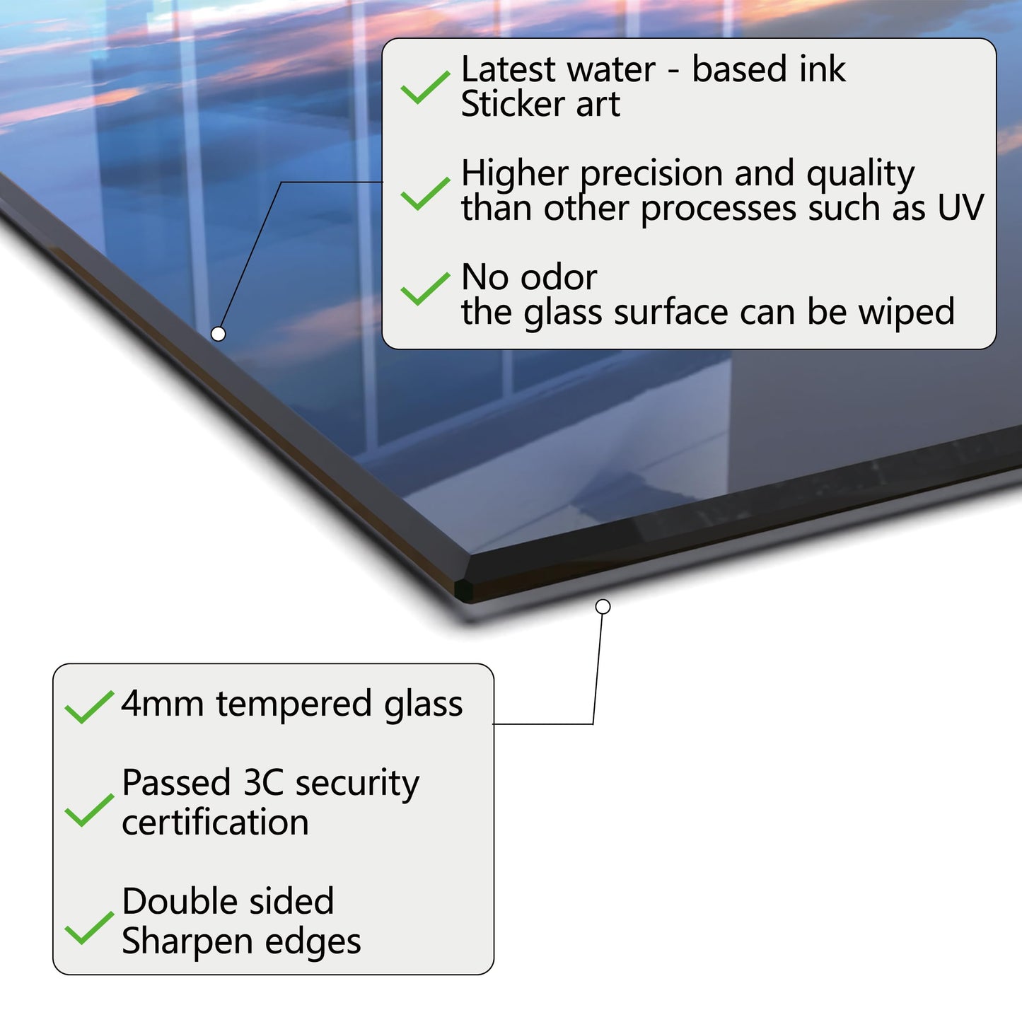 Tempered Glass Backsplash For Kitchen Behind Stove,Sea Beach Stove Backsplash Top Cover,Easy to Clean Glass Splashback, Sink Cover Splash Guard,Home Kitchen Wall Decor (30"x14"(76.2x35.56cm))