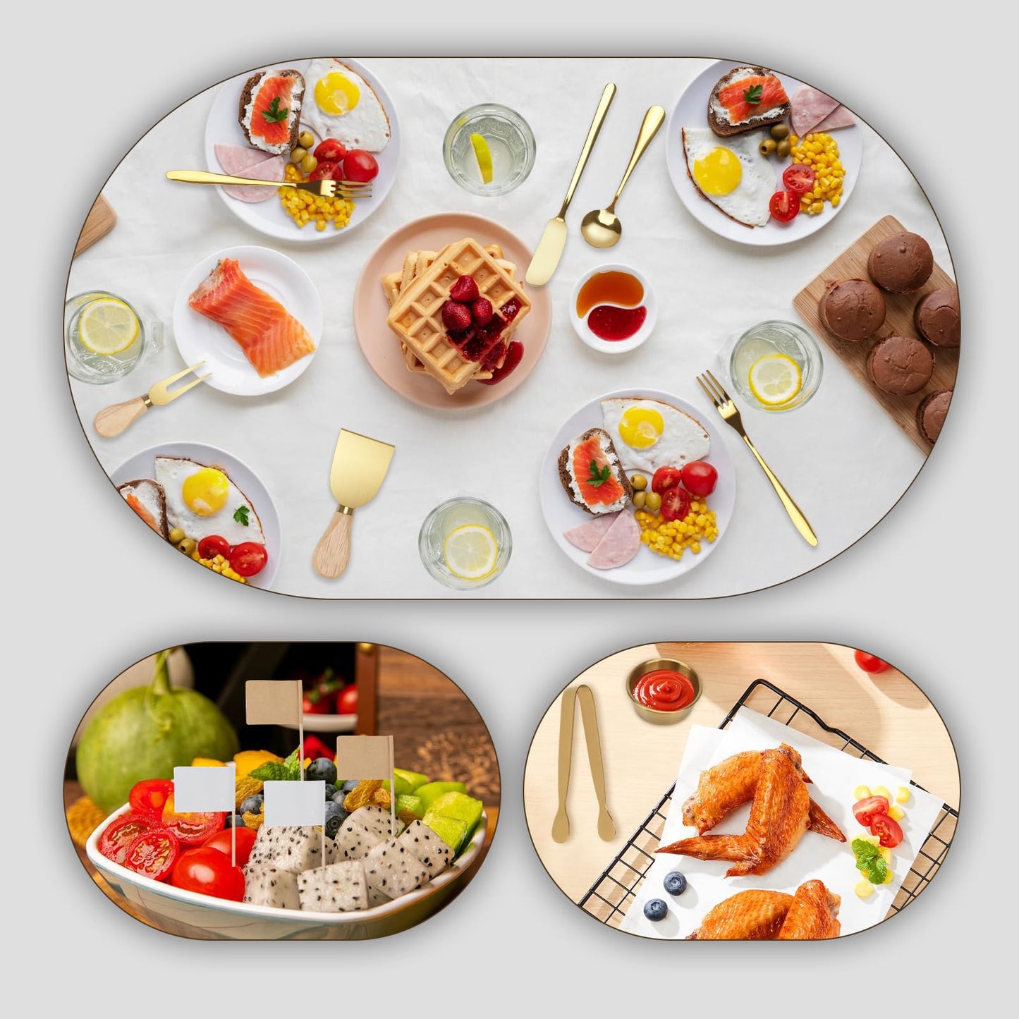 48 Pcs Golden Charcuterie Boards Accessories Butter Spreader Knives Set, Stainless Steel Cheese Butter Spreader Knife Set