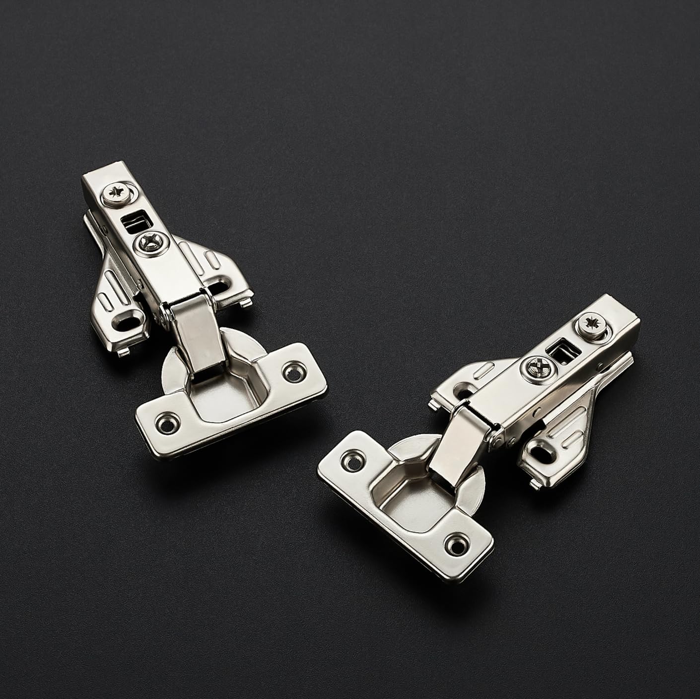 Ravinte 30 Pairs 60 Packs Full Overlay Cabinet Door Hinges,105 Degree Adjustable Concealed Kitchen Cabinet Hinges Soft Close for Face Frame Cabinet