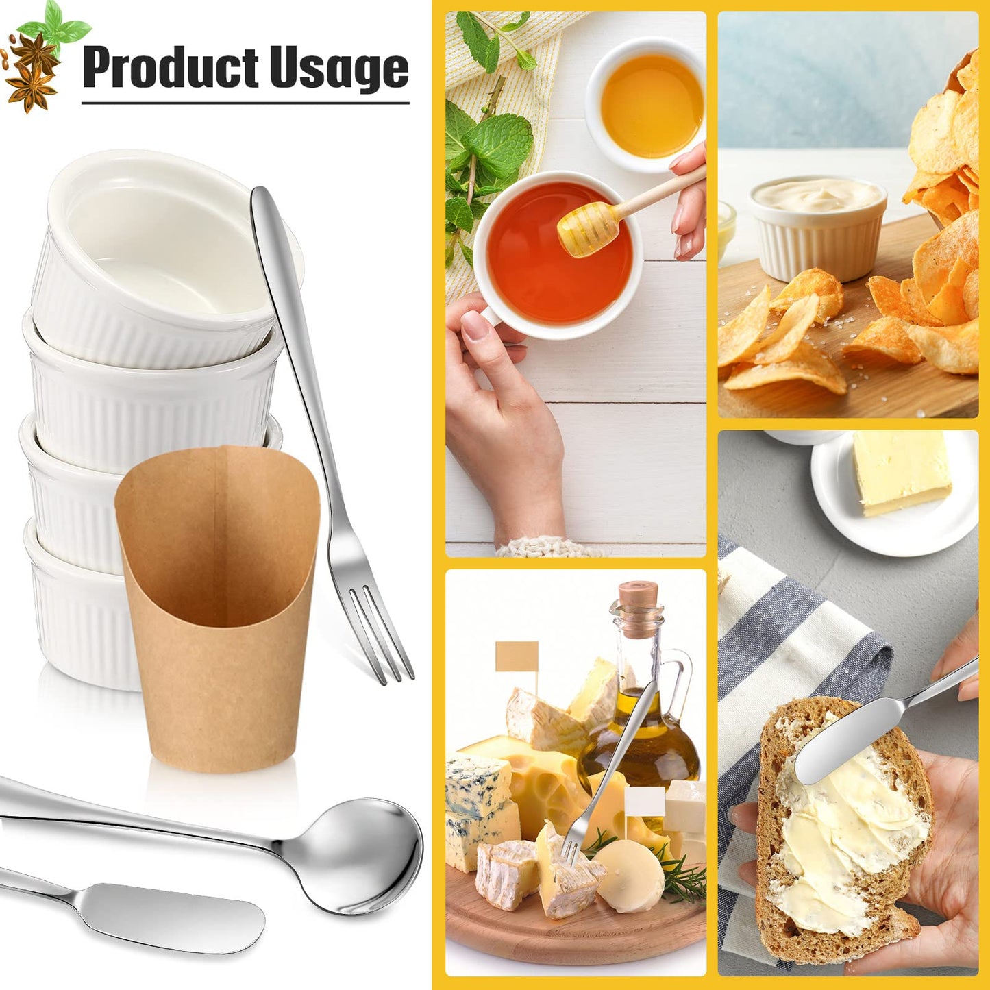 52 Pcs Charcuterie Board Accessories Utensils for Charcuterie Board Wedding Cheese Butter Spreader Knives Set Charcuterie Bowls Serving Tongs Spoon Fork Honey Dipper Toothpick Flag French Fries Holder