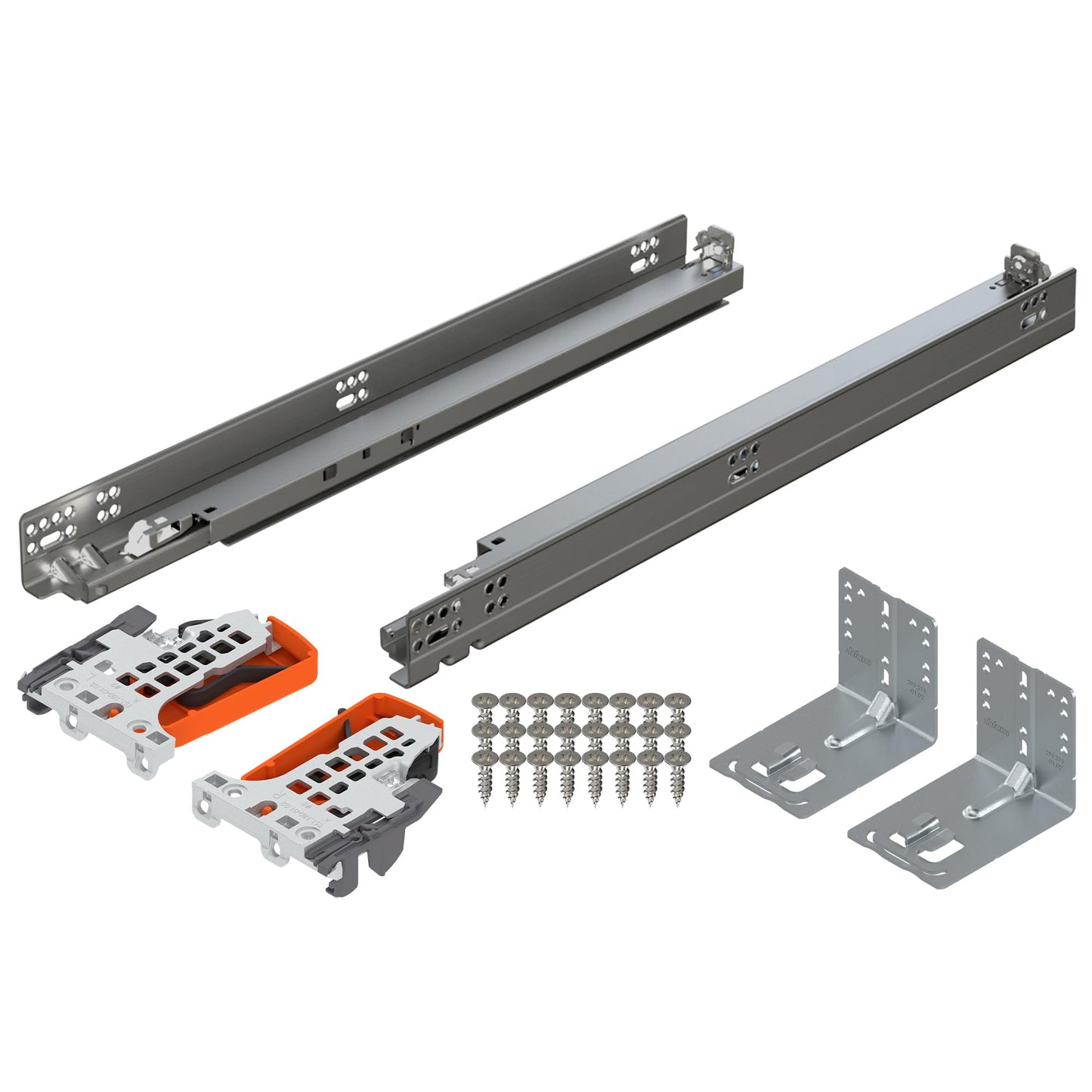 Blum TANDEM plus BLUMOTION Concealed Undermount Drawer Slides (Runners) Kit, 21-Inch, Full Extension, Soft-Close, Steel, 100 lb. Load Capacity for Wood Drawers (6 Kits)