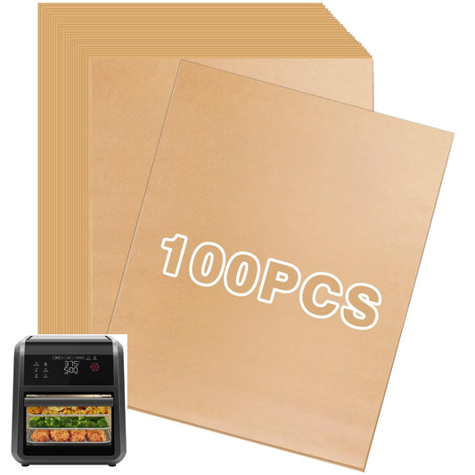 Air Fryer Liners Disposable, 100Pcs Parchment Paper Compatible with Chefman 12-Quart Air Fryer Oven with Digital Timer, Unbleached Parchment Paper Sheets for Chefman 12-Quart Air Fryer