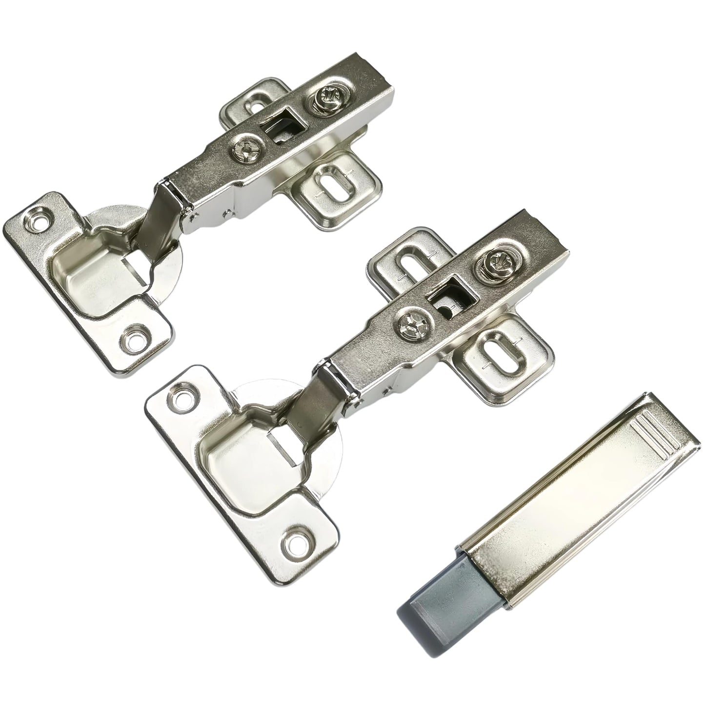 Blum 2-Pack Clip Top BLUMOTION Soft Close Hinges, 110 Degree Full Overlay Cabinet Hinges, with Clip Mounting Plates – Easy Installation for Frameless Cabinets