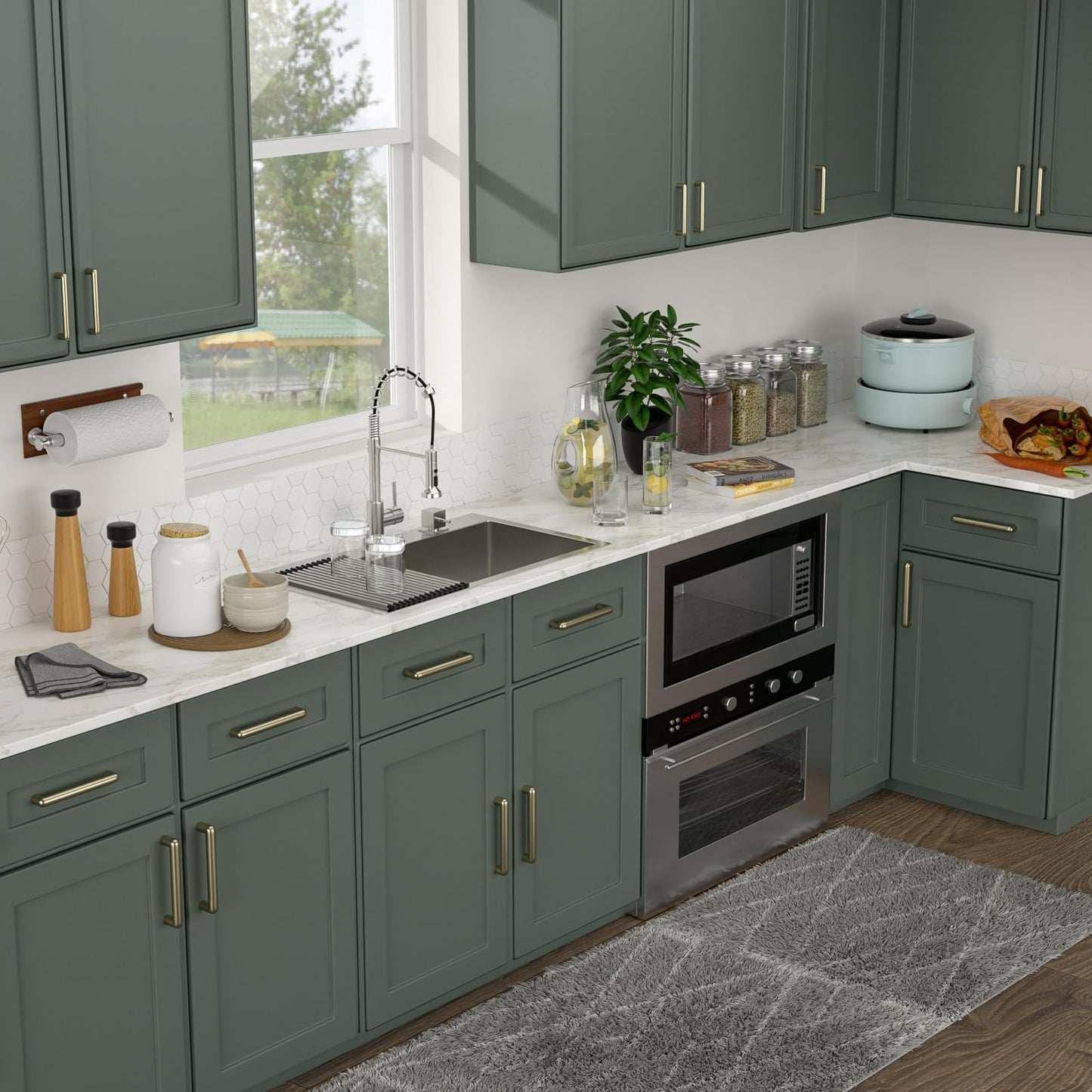 Logmey 33 Drop In Kitchen Sink - 33x19 Inches Stainless Steel Drop-in Kitchen Sinks 16 Gauge Round Corner Topmount Sink Overmount Single Bowl Kitchen Sinks