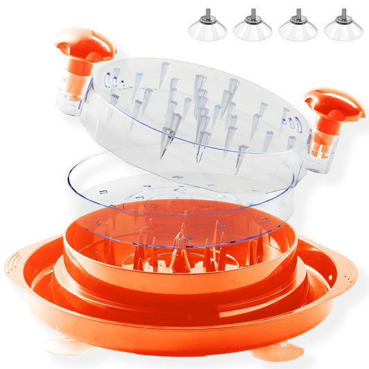 Large Chicken Shredder with Sucker Pad Holder,Strong Anti-Slip Strip,Nice size for shredding meat favorite kitchen gadget,removable piece in the middle for easy clean up,BPA Free, Heat Resistant