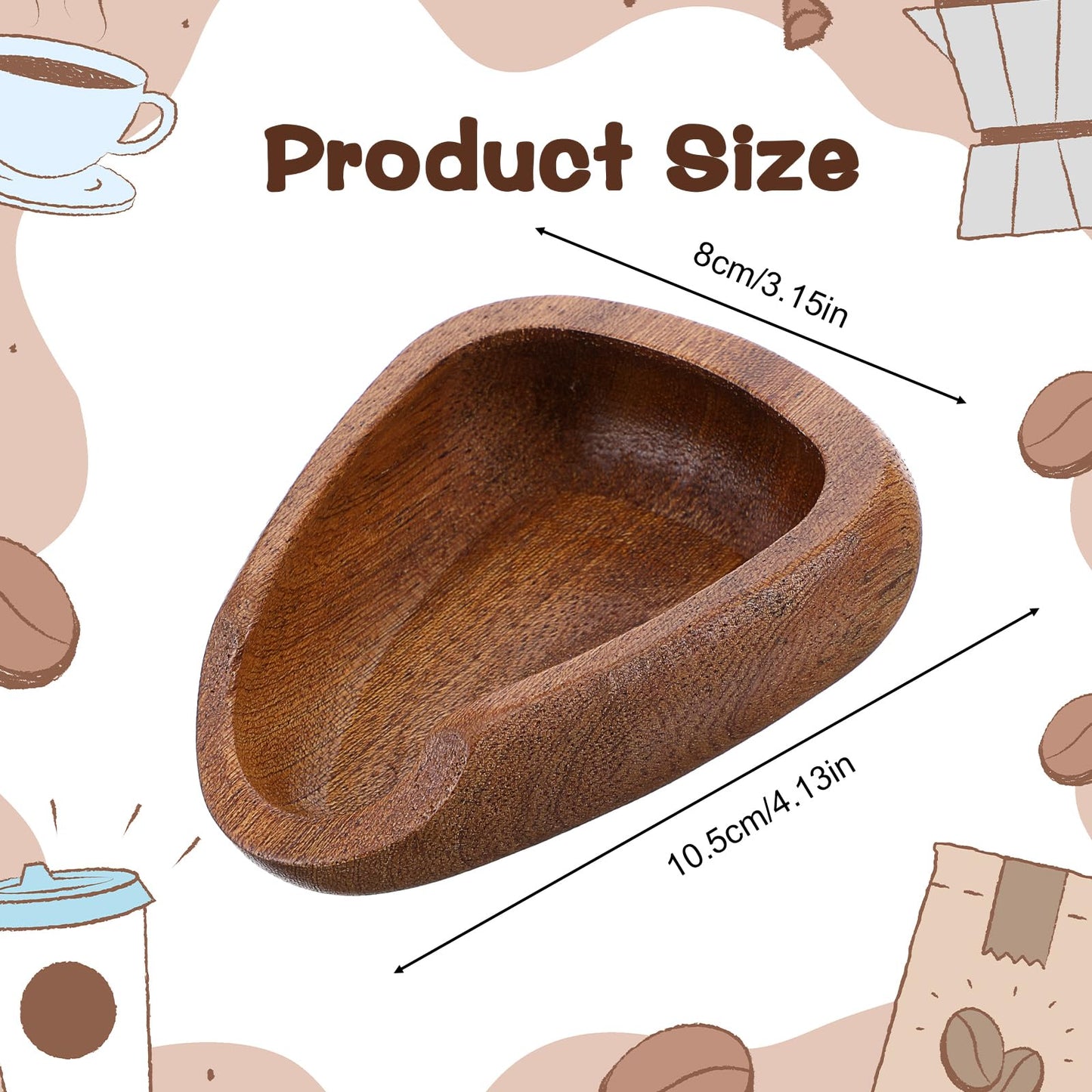 Coffee Bean Dosing Cup, Walnut Wood Espresso Accessories, Single Tray, Wood Measuring Cups, Measuring Tool for Tea Enthusiasts, Bar Use, Camping Gym & Home Use, Static Reduction Precise Measuring