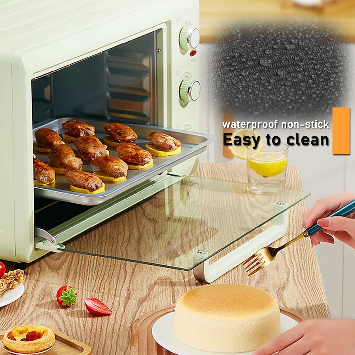Oven Liners for Bottom of Oven - 5 Pack Large Heavy Duty Mats, 17”x25” Non-Stick Reusable Liner for Electric, Gas, Toaster Ovens, Grills - Kitchen Accessory to Keep Oven Clean (5, Black)