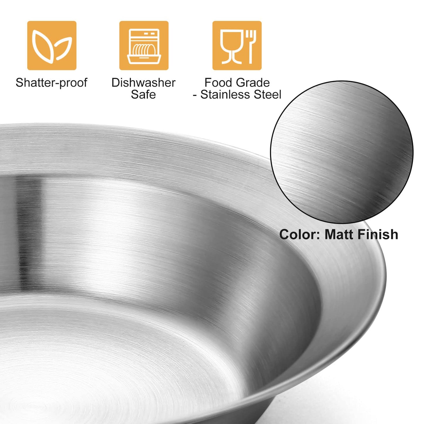 Odoland Stainless Steel Camping Mess Kit for Family & 1 Person, Cooking Tableware Utensils with Plates Bowls Forks Spoons Knives & Savings Bag for Camping, Backpacking, Hiking, Picnic, 1 Person Set