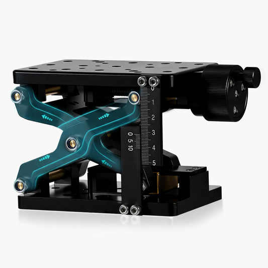 Z-Axis Lifting Platform, Manual Lab Jack Lift Table, High-Precision Linear Stage Platform Elevator with Scale Ruler, Aluminum Alloy Construction 60mm Stroke 44LBS Load Bearing
