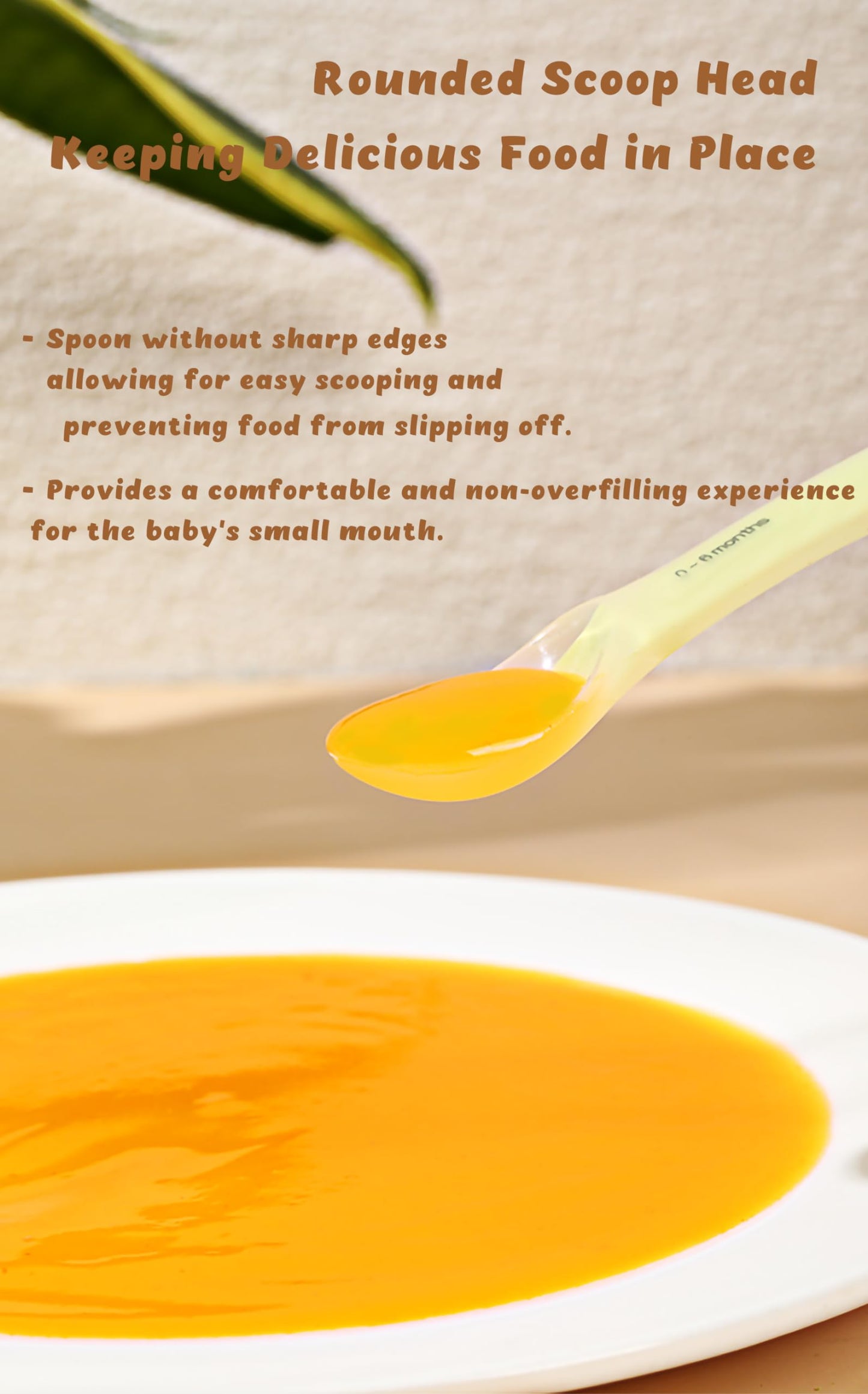 Aurrea Baby Spoons 2-Pack | Soft Silicone First Stage Feeding Spoon Set with Travel Case | Stage-Based Design for 0-6m & 6m+ | BPA-Free, Gum-Friendly for Infant & Toddler | Lime + Peach