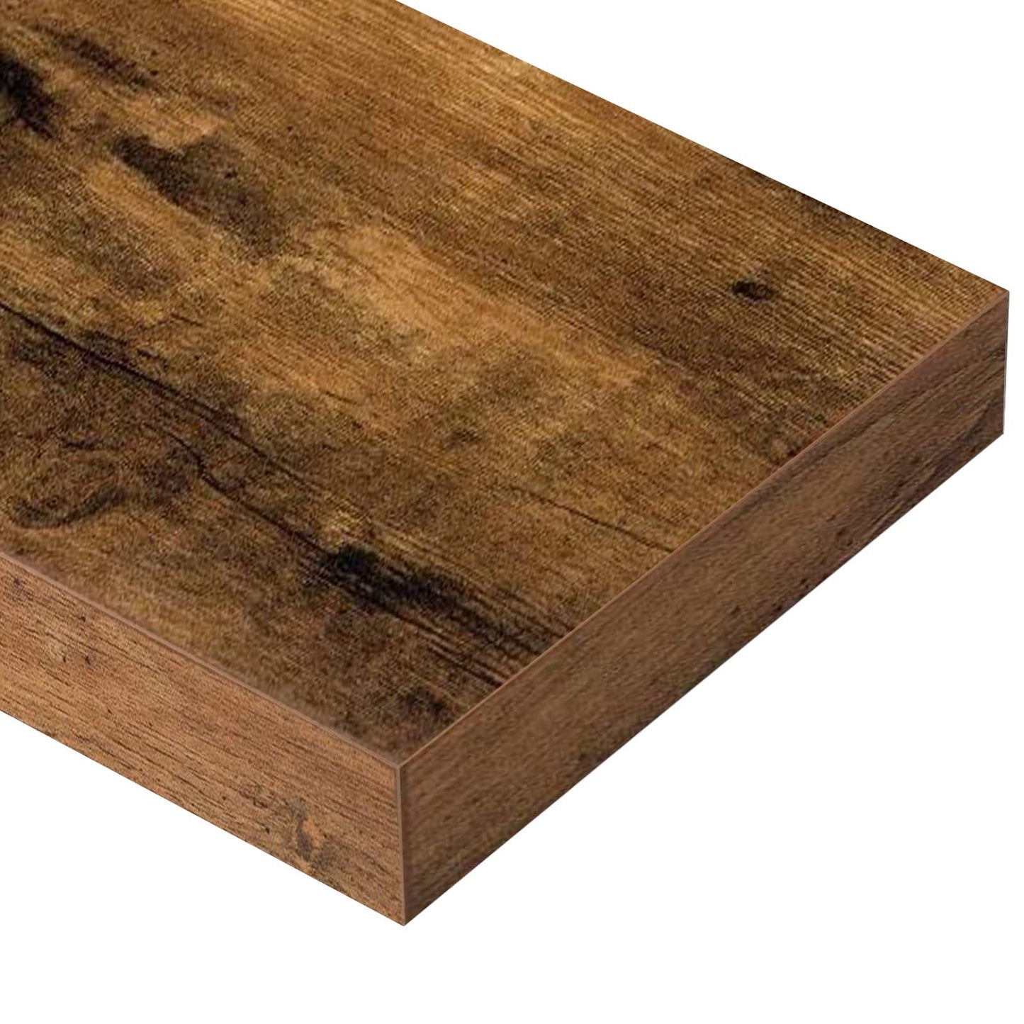 QEEIG Floating Shelves for Wall 35.4" Long - Wall Mounted Shelf Bathroom Kitchen Living Room Bedroom Farmhouse Home Decor Display Bookshelf Large 35.4 x 9.3 inch Set of 2, Rustic Brown (008-90BN)