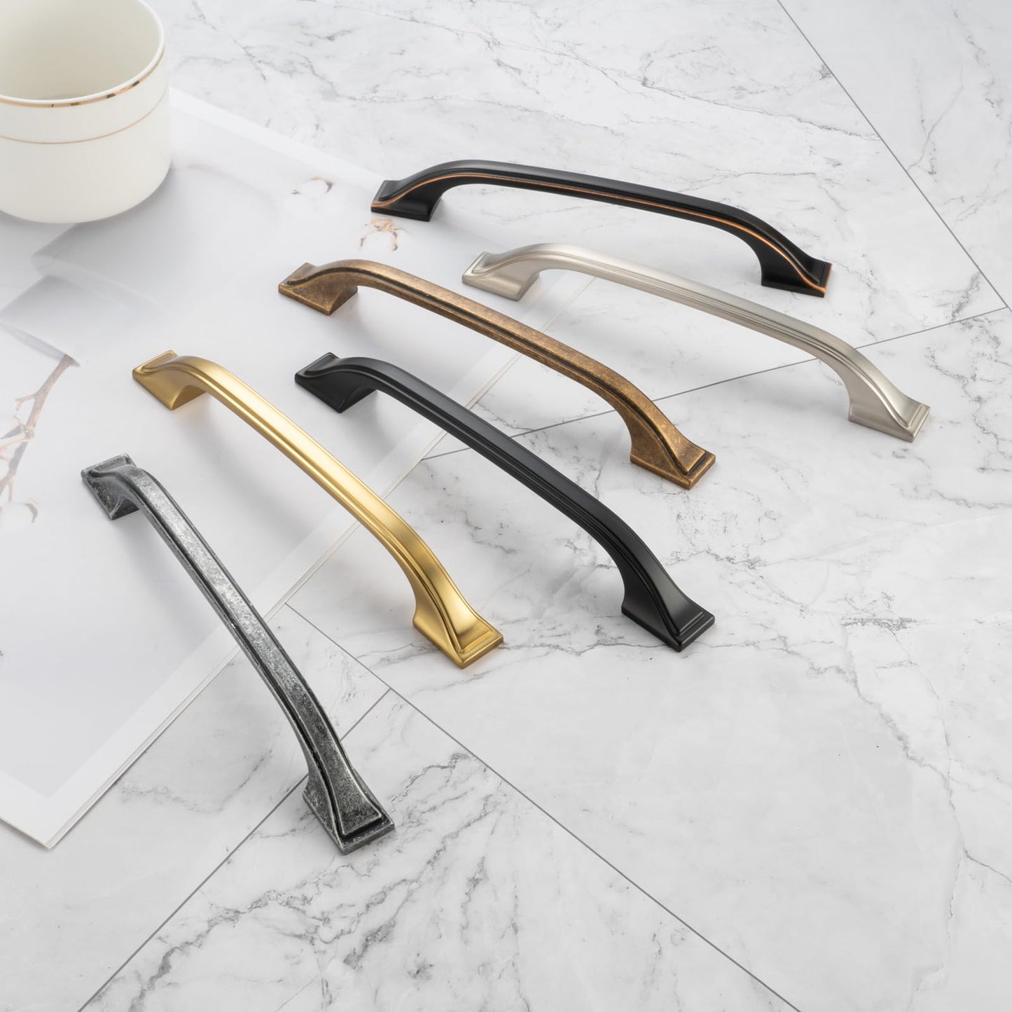 KOOFIZO 10 Pack 3 Inch Oil Rubbed Bronze Kitchen Cabinet Pulls Rubbed Bronze Cabinet Handles Bronze Cabinet Hardware for Kitchen Cabinets 1958 Drawer Dresser Cupboard Bedroom