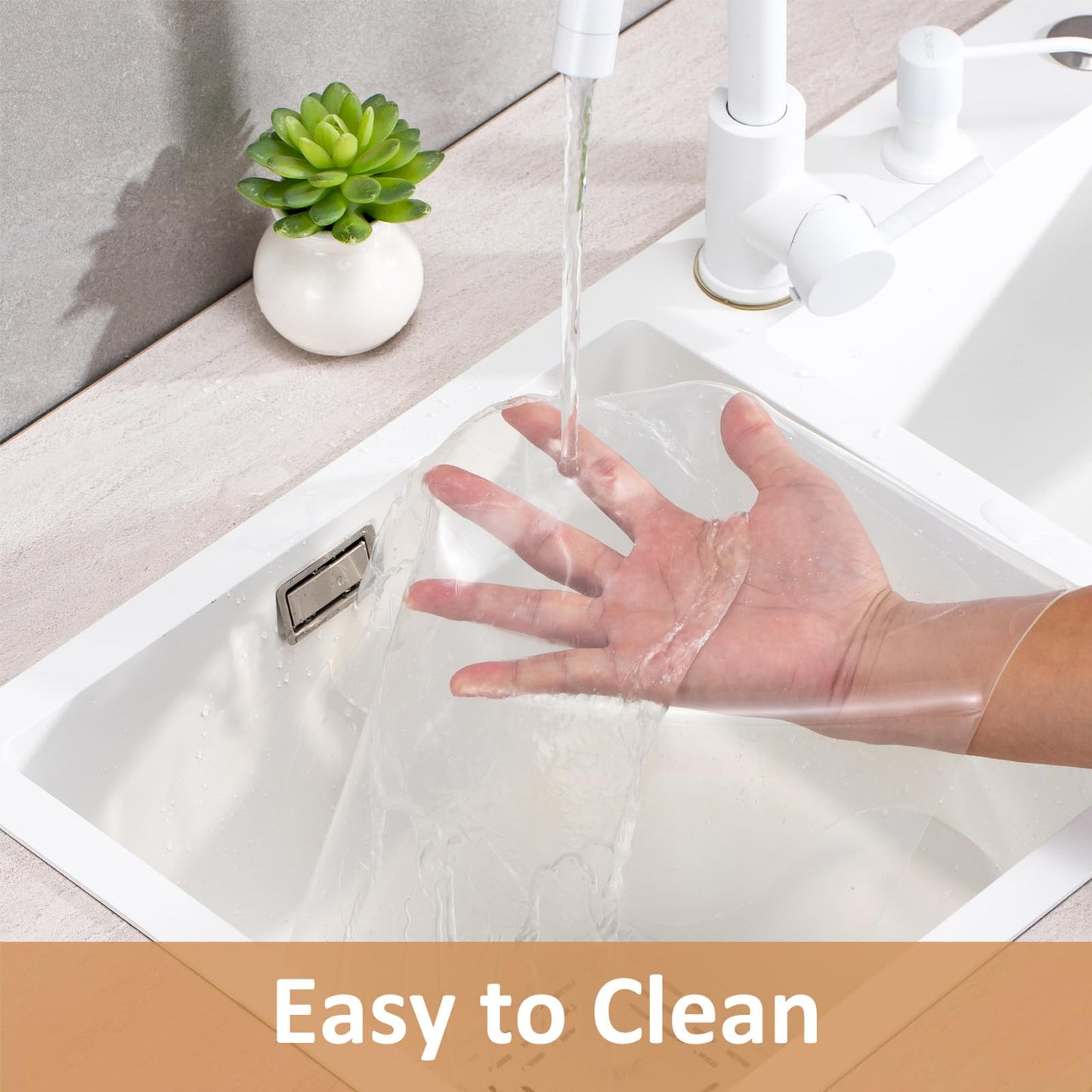 Clear Silicone Countertop Protector Mat, Non Slip & Heat Resistant Mats for Kitchen Countertop (35.4" X 23.6")