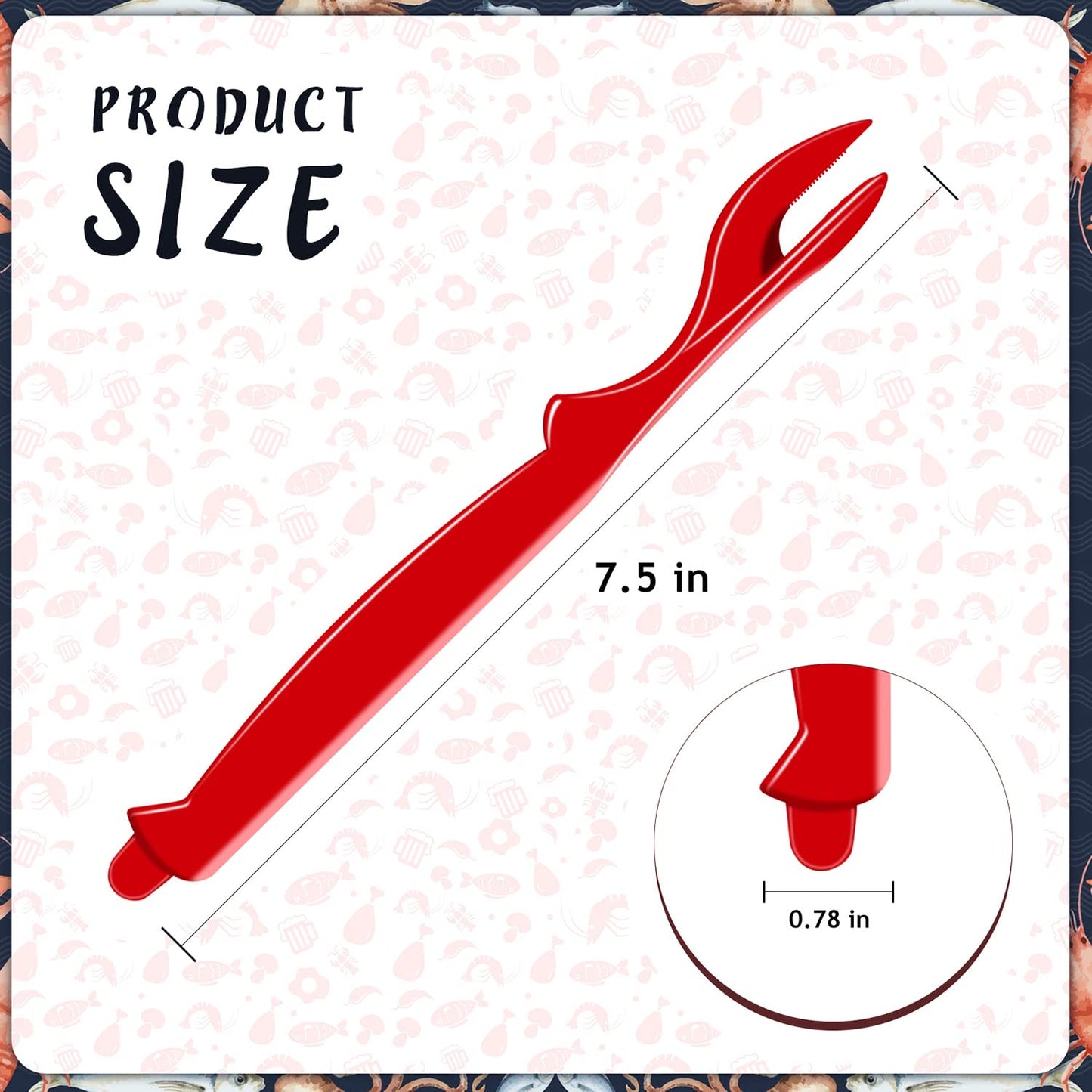 20Pcs Crab Legs Crackers - Crackers Picks Tools Set for Lobster, Crab, Crawfish, Prawns, Shrimp, Easy Opener Shellfish Picks Knife, Seafood Tools
