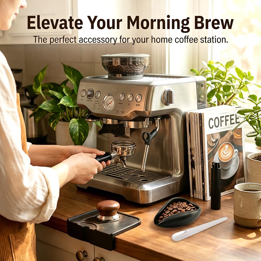 2 Pcs Coffee Bean Dosing Cup (25g) with Spray Bottle Set, Ceramic Espresso Tools for Precise Measuring & Static Control, Perfect for Home & Cafe Use