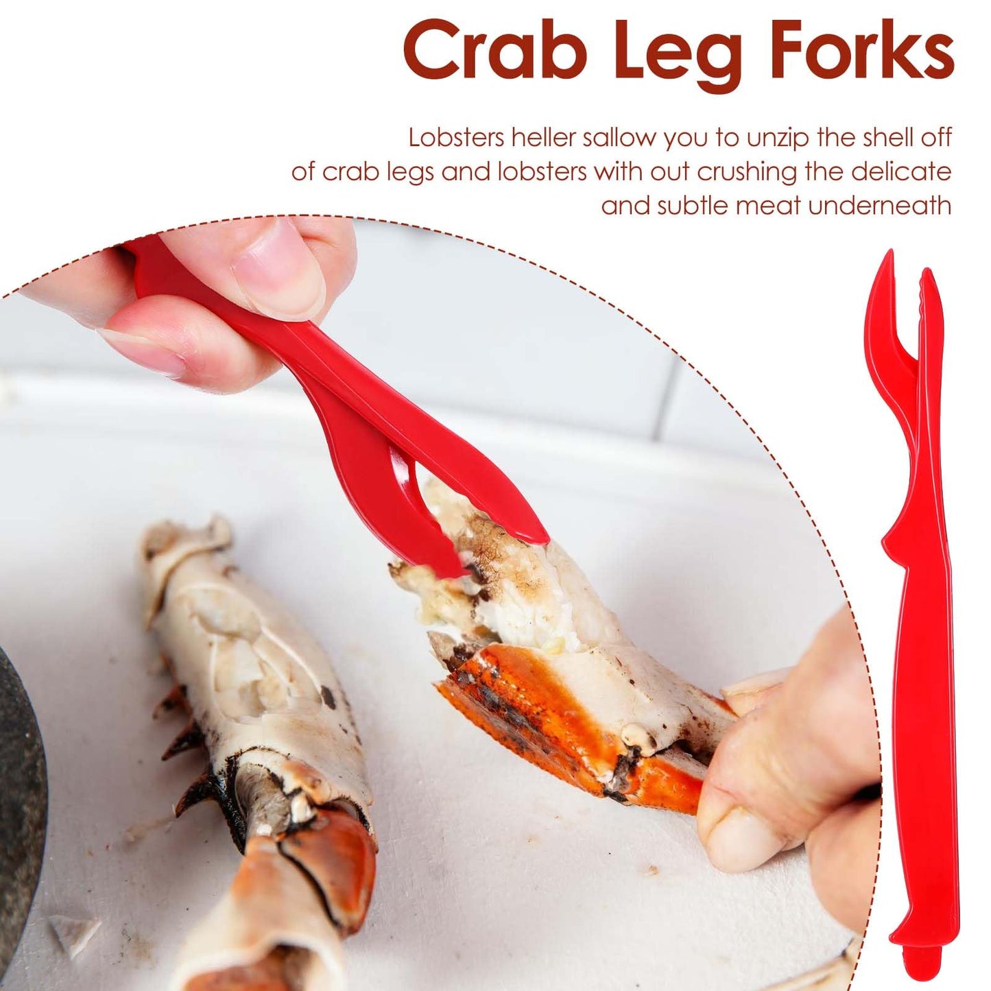 50 Pcs Seafood Tools Bulk, Crab Tools Set, Easy Opener Prawns Shellfish Picks Knife, Crab Legs Crackers Tool for Lobster, Crabs, Crawfish, Prawns, Shrimp