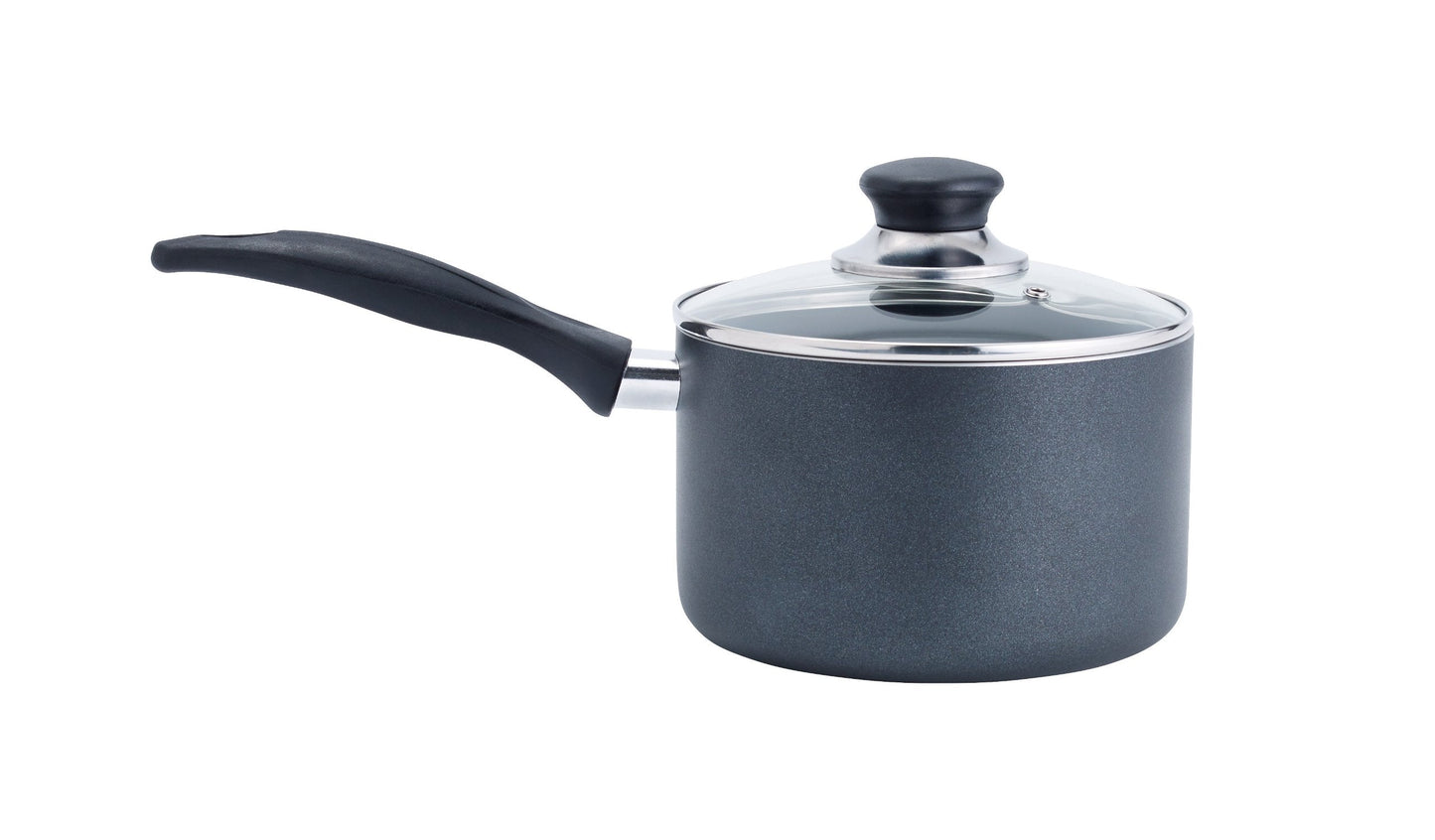 T-fal Specialty Nonstick Handy Pot with Glass Lid 3 Quart Oven Safe 350F Cookware, Pots and Pans, Dishwasher Safe Black