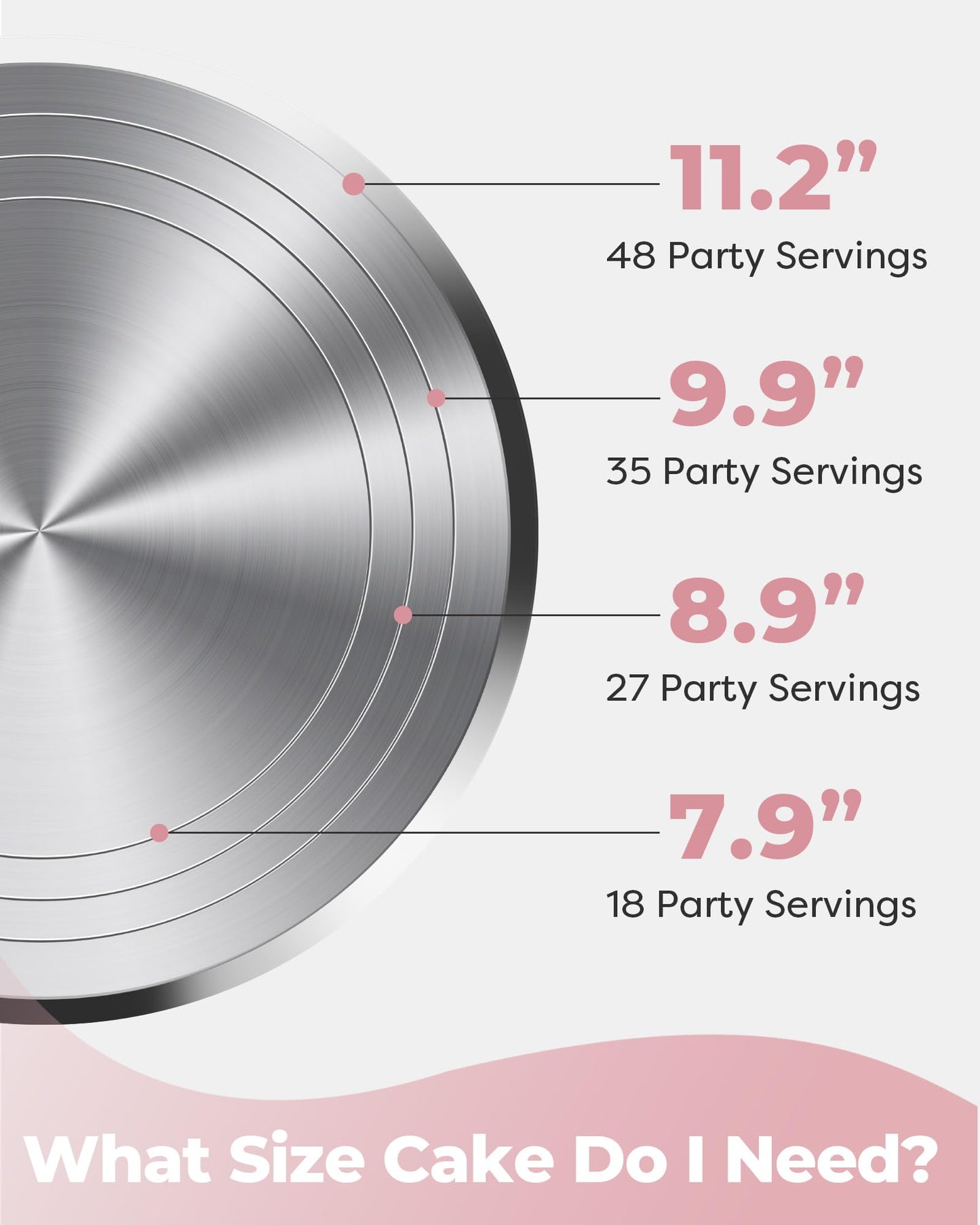 Kootek Aluminium Alloy Revolving Cake Stand 12 Inch Rotating Cake Turntable for Cake, Cupcake Decorating Supplies for Mother's Day